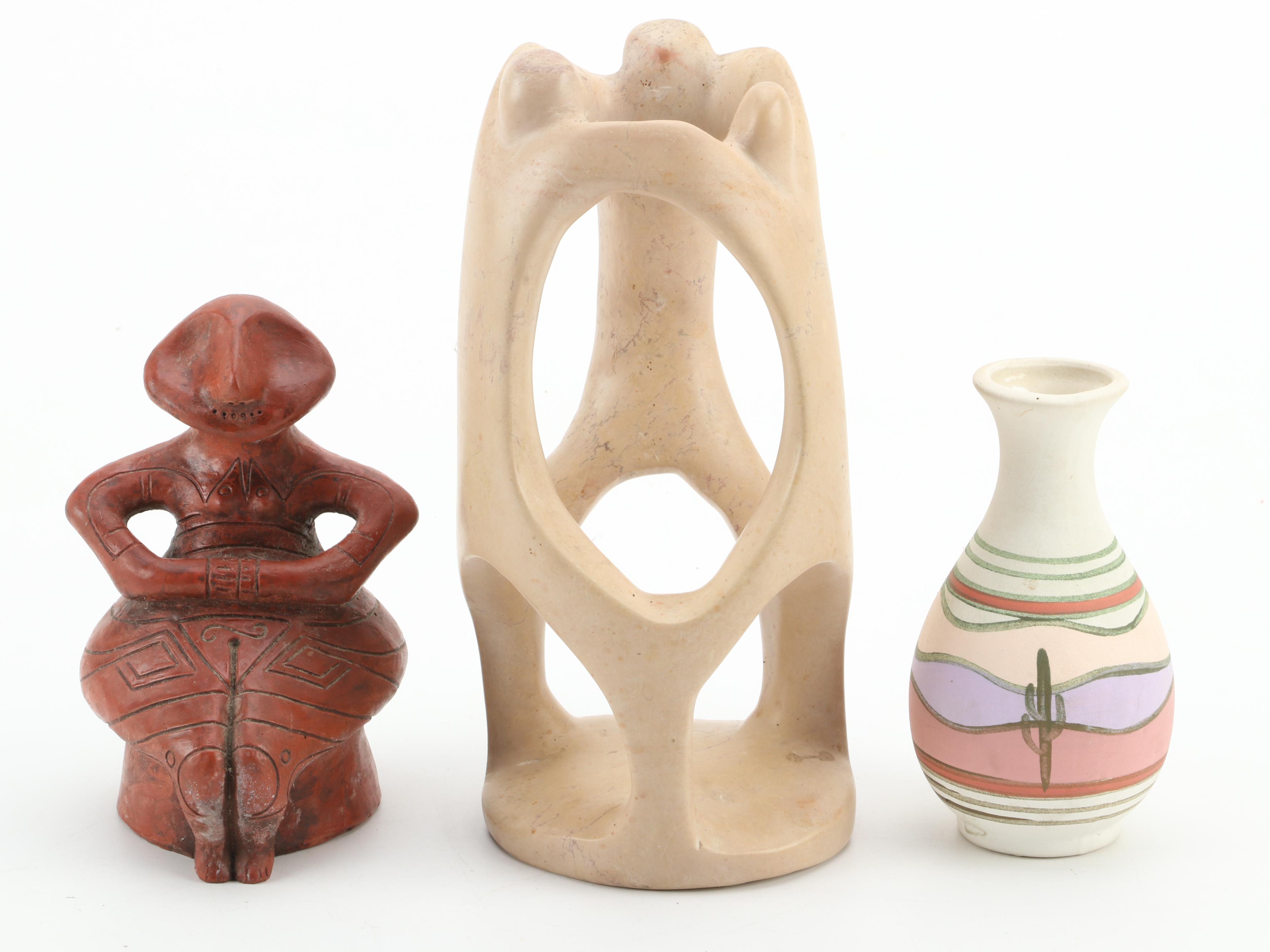 Southwestern Style and African Sculptures, Vases and More