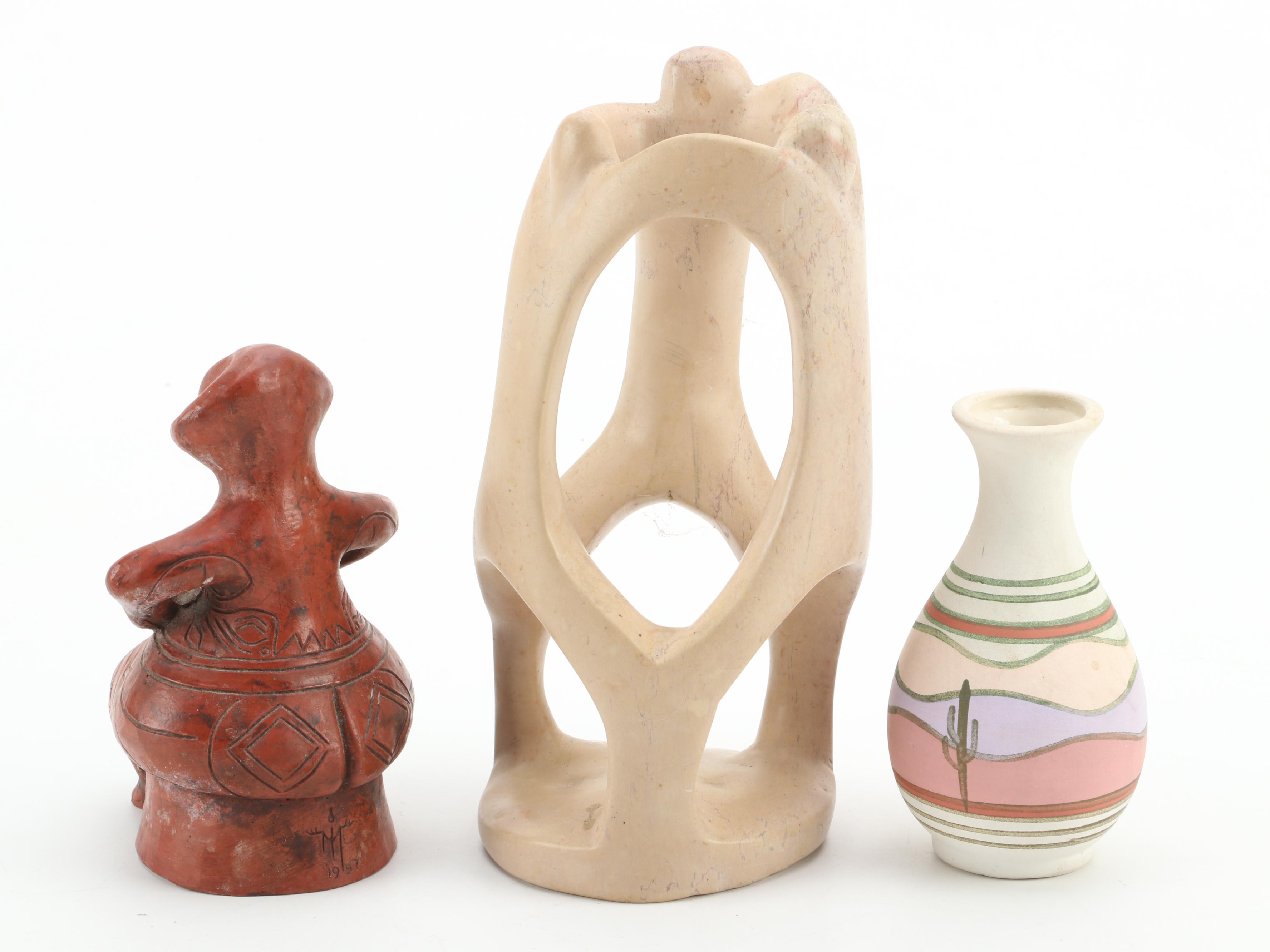 Southwestern Style and African Sculptures, Vases and More
