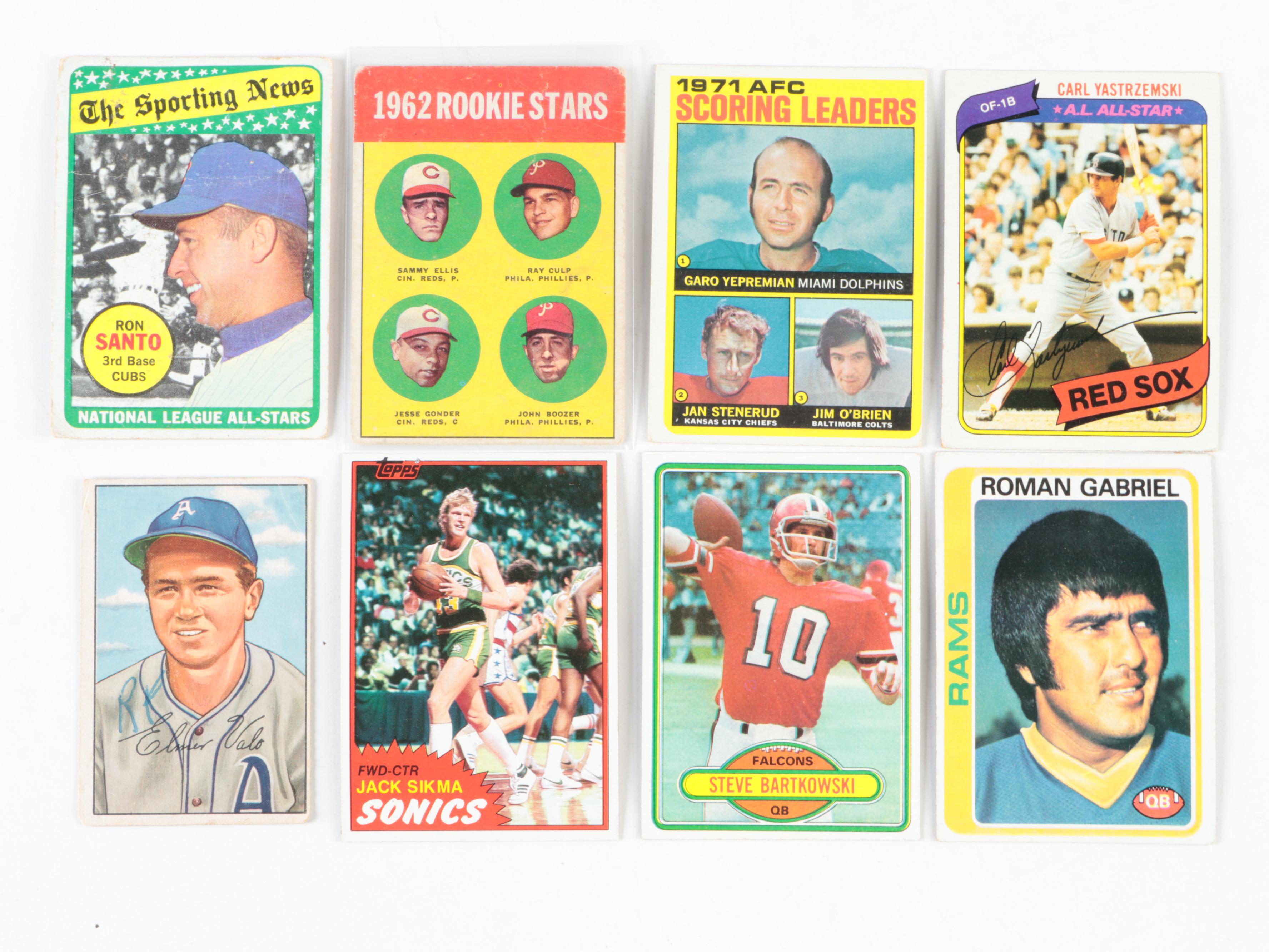 Topps, Panini, Other Sports Cards with Jeter, Aquino, More Rookies, 1950s–2020s