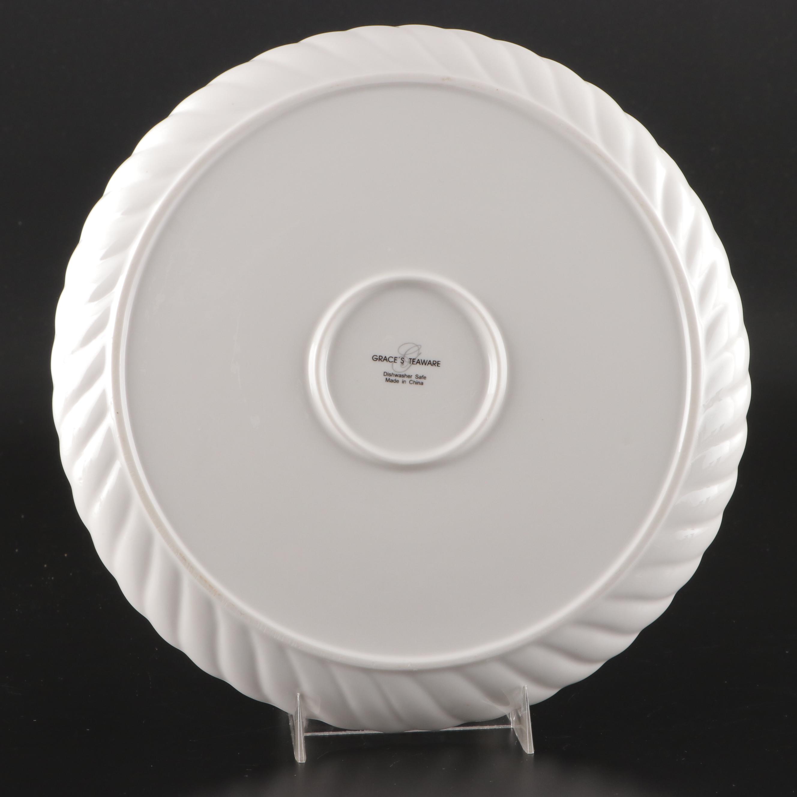 Mikasa Porcelain Santa Claus Centerpiece, Grace's Teaware Tray and Candlesticks