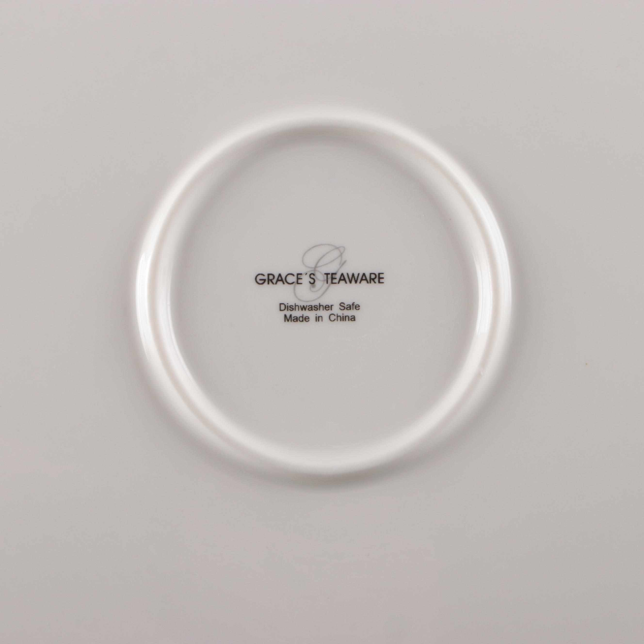 Mikasa Porcelain Santa Claus Centerpiece, Grace's Teaware Tray and Candlesticks