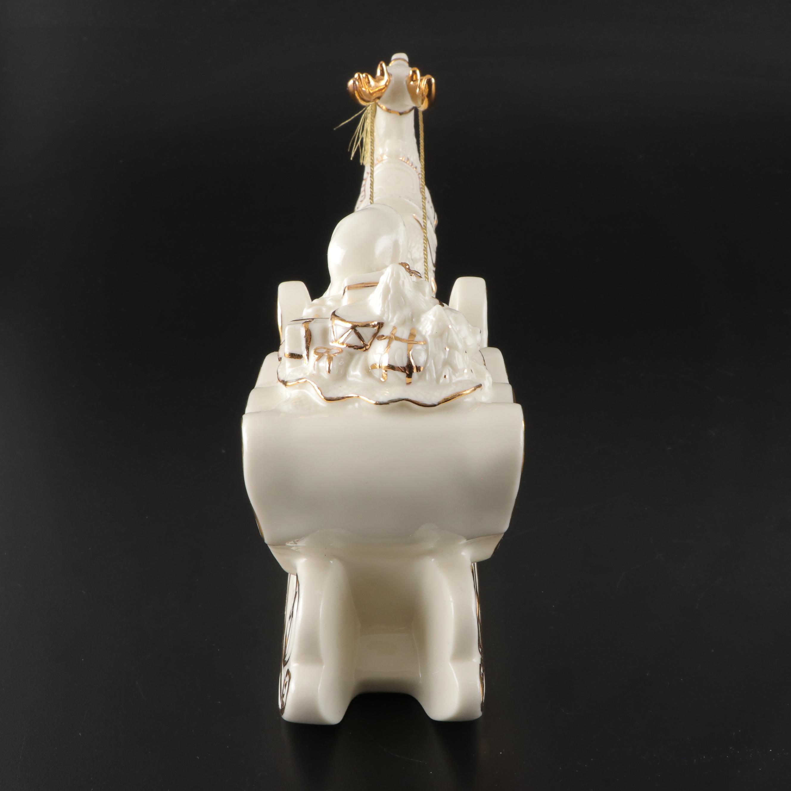 Mikasa Porcelain Santa Claus Centerpiece, Grace's Teaware Tray and Candlesticks