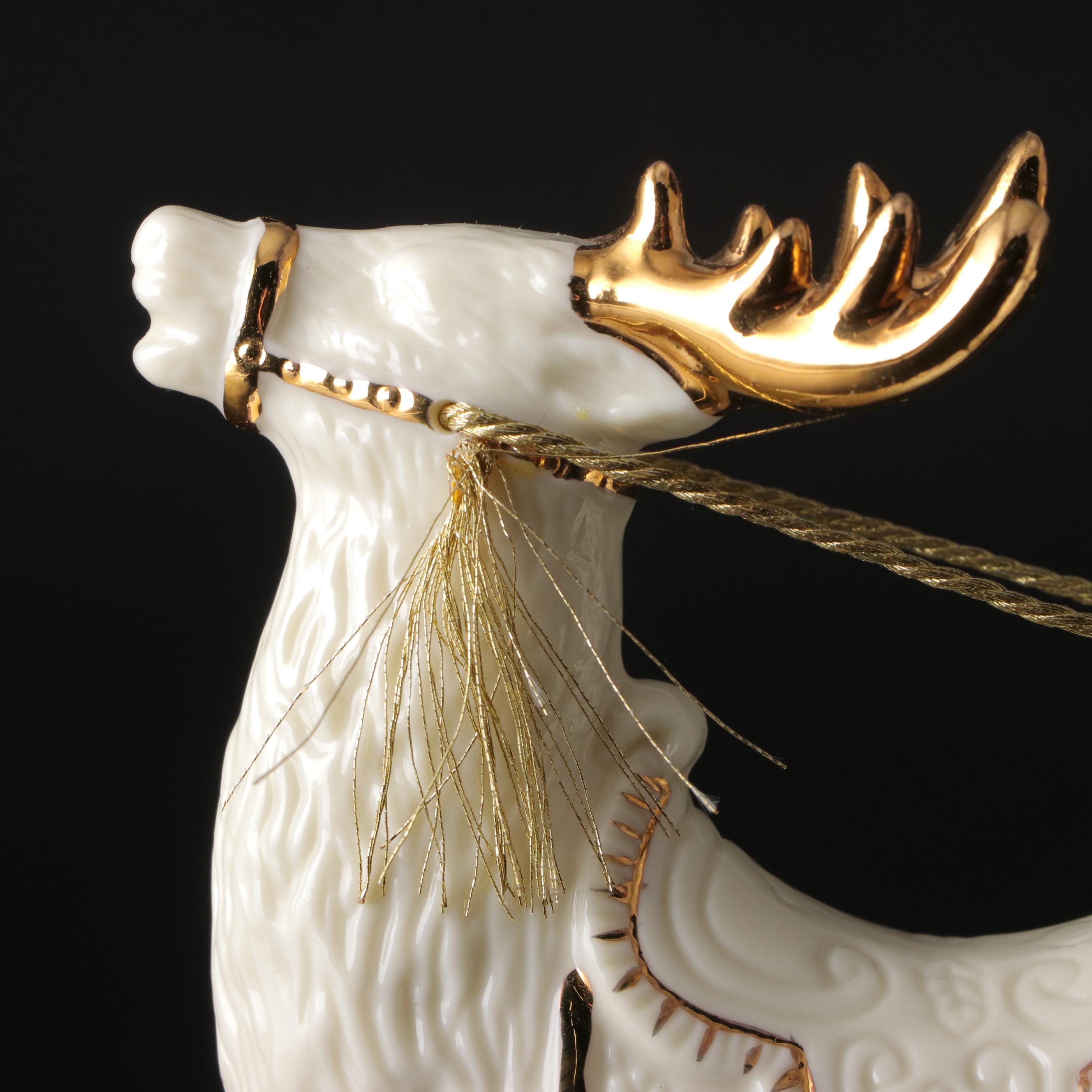 Mikasa Porcelain Santa Claus Centerpiece, Grace's Teaware Tray and Candlesticks