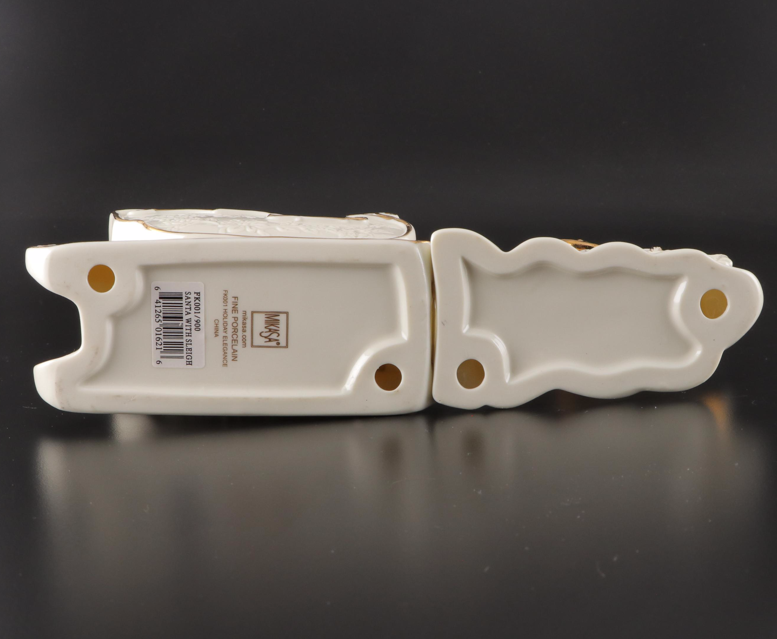 Mikasa Porcelain Santa Claus Centerpiece, Grace's Teaware Tray and Candlesticks