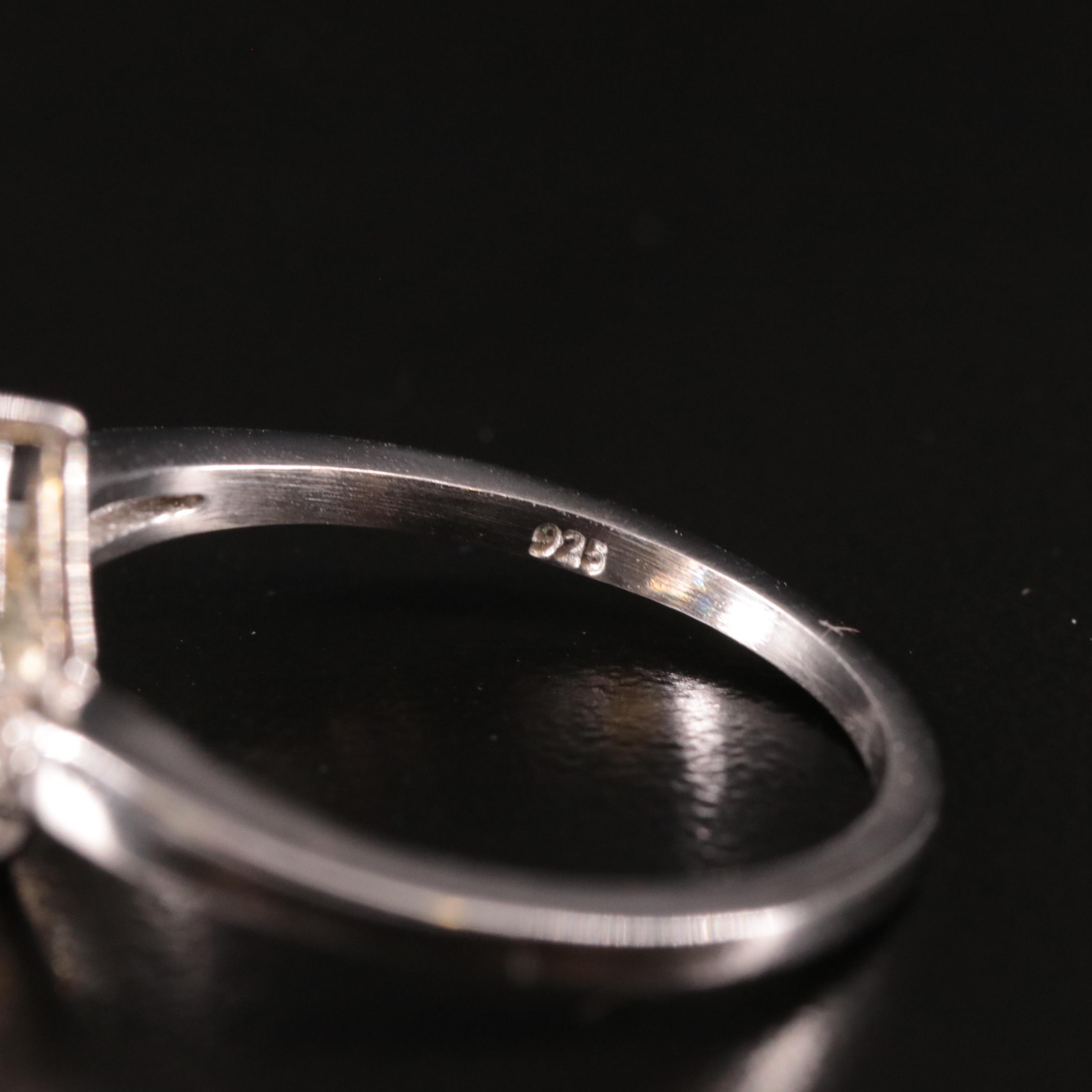 Sterling Citrine and Diamond Ring