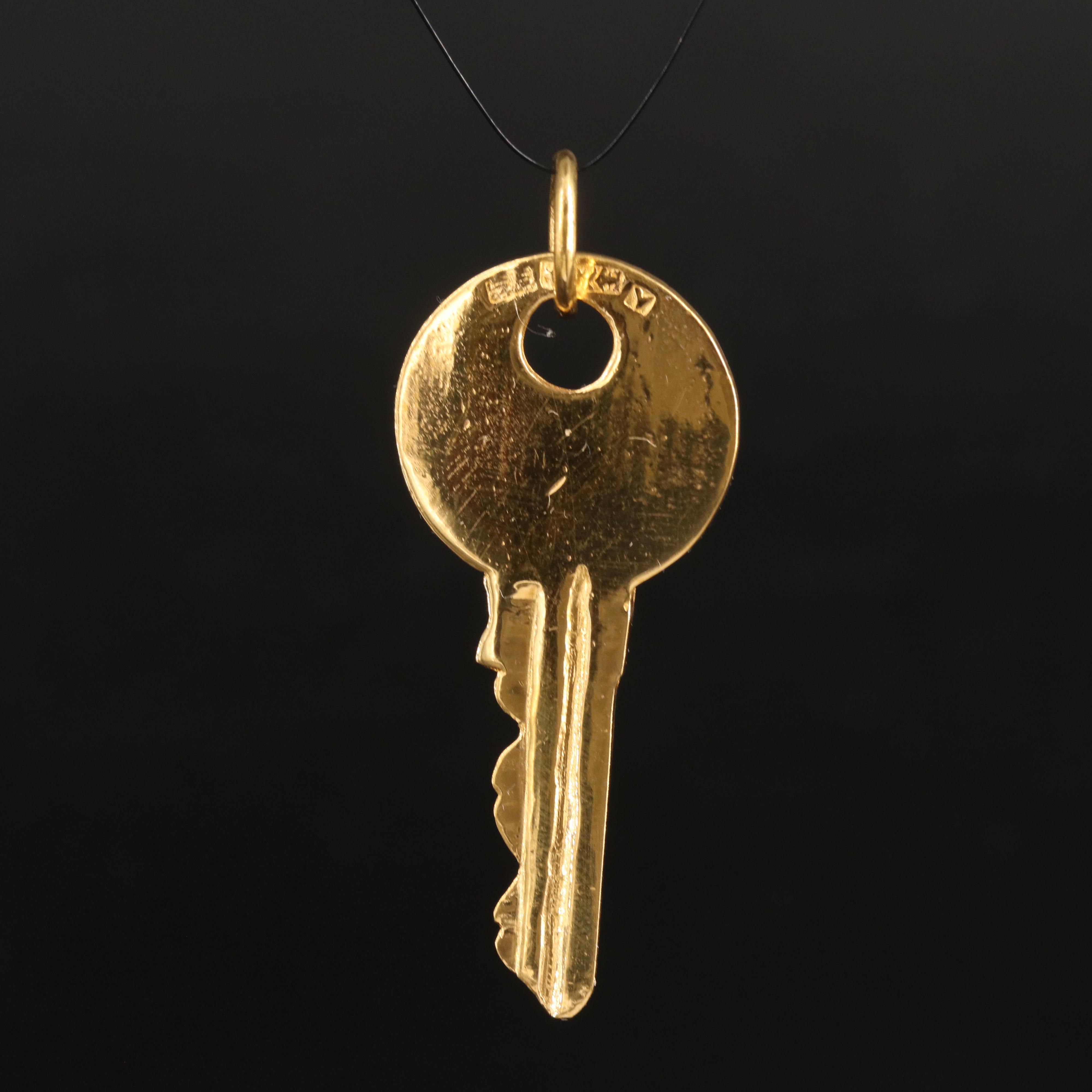 Chinese 24K Key Pendant