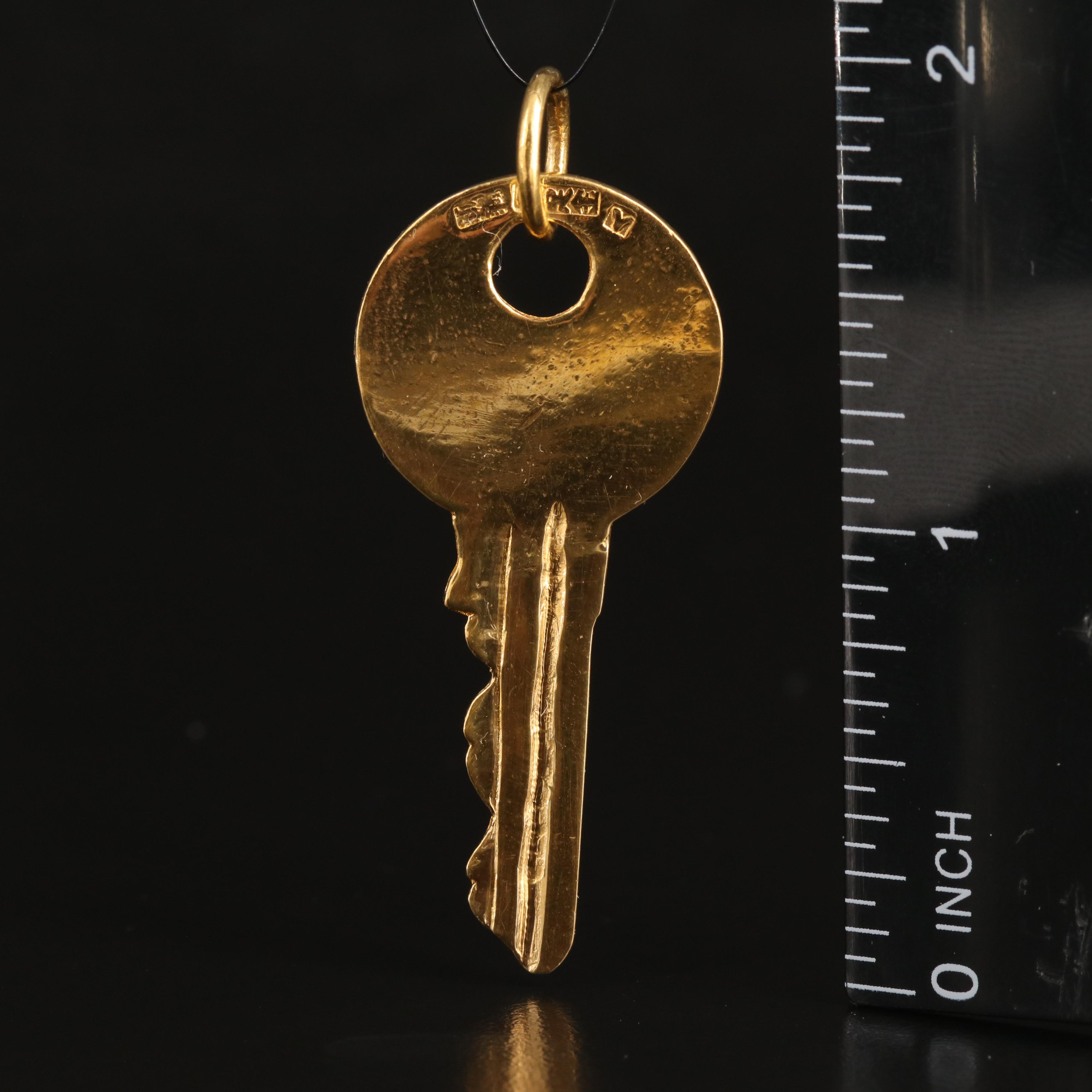 Chinese 24K Key Pendant