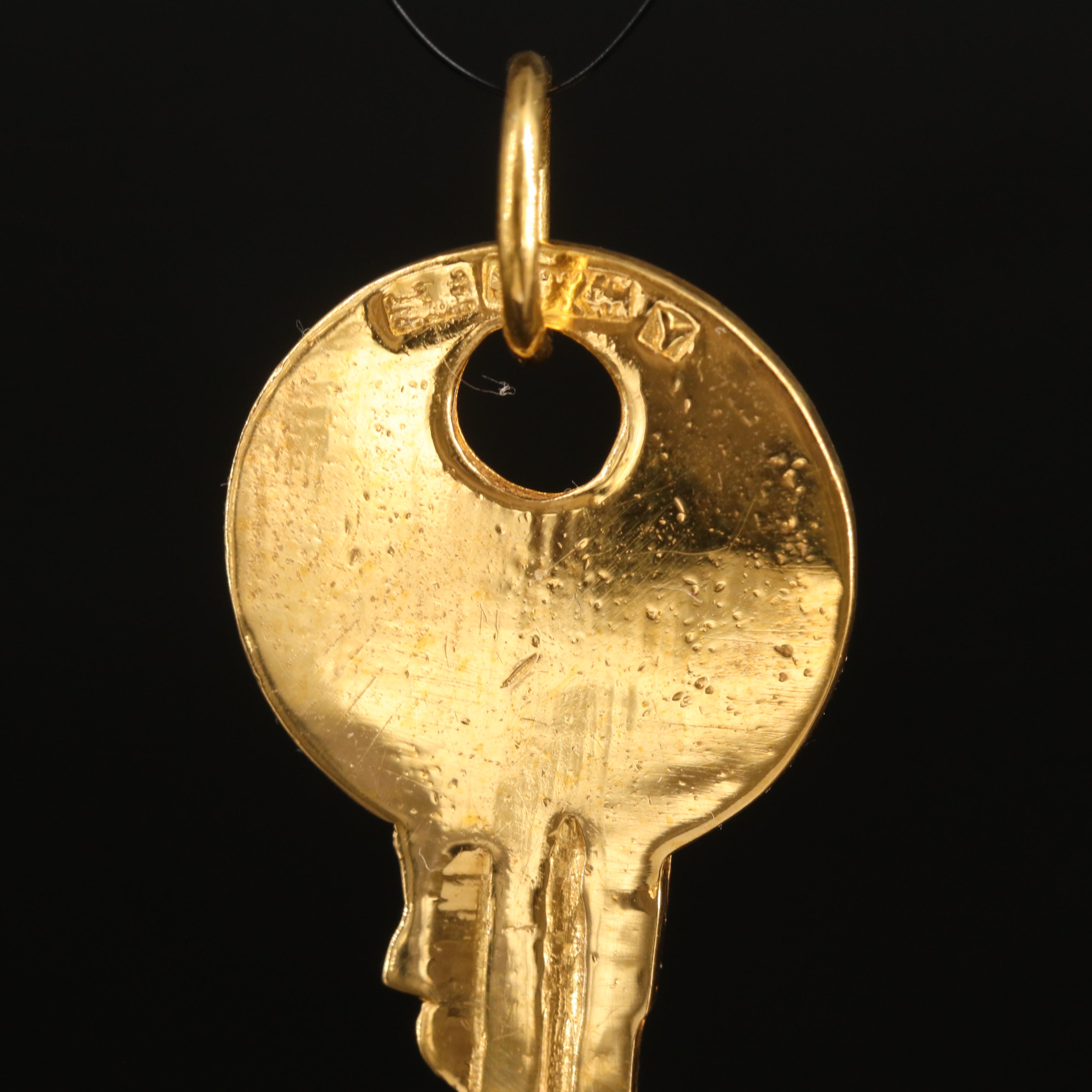 Chinese 24K Key Pendant