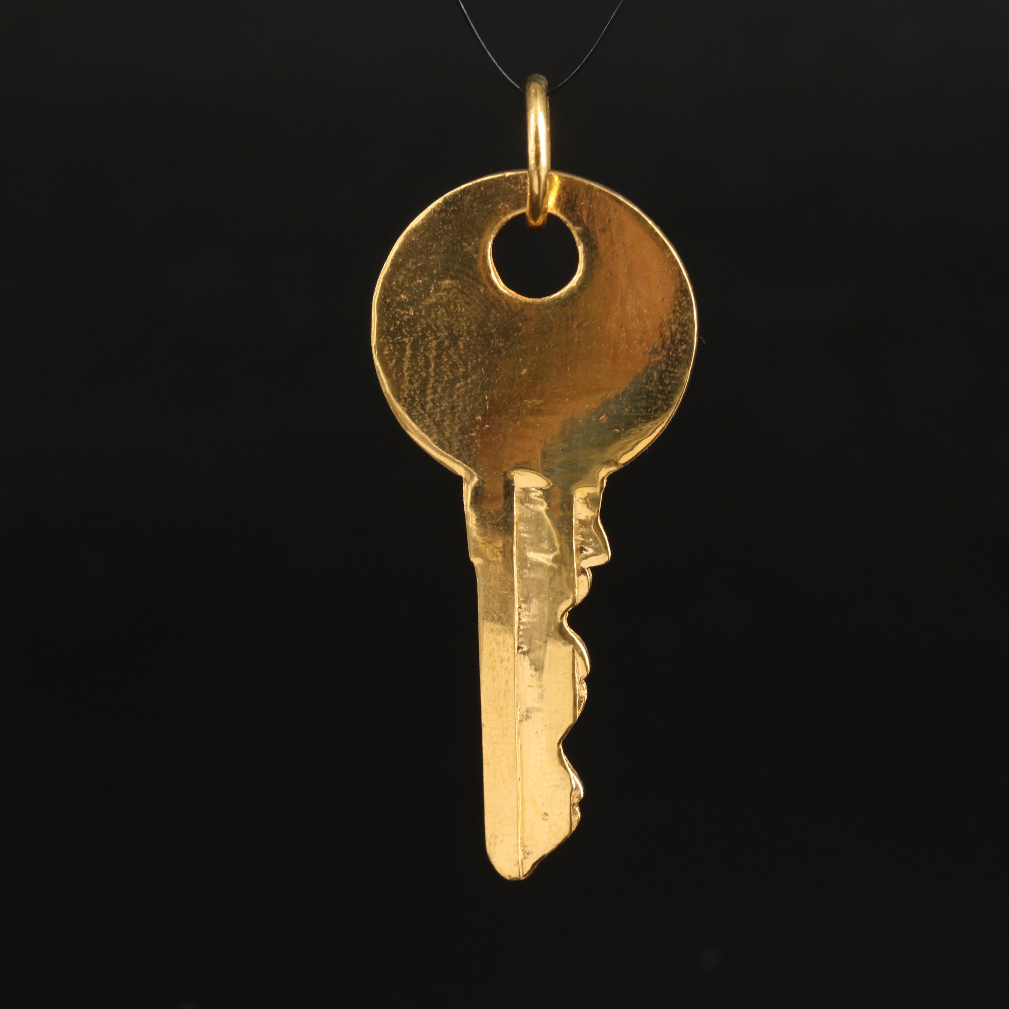 Chinese 24K Key Pendant