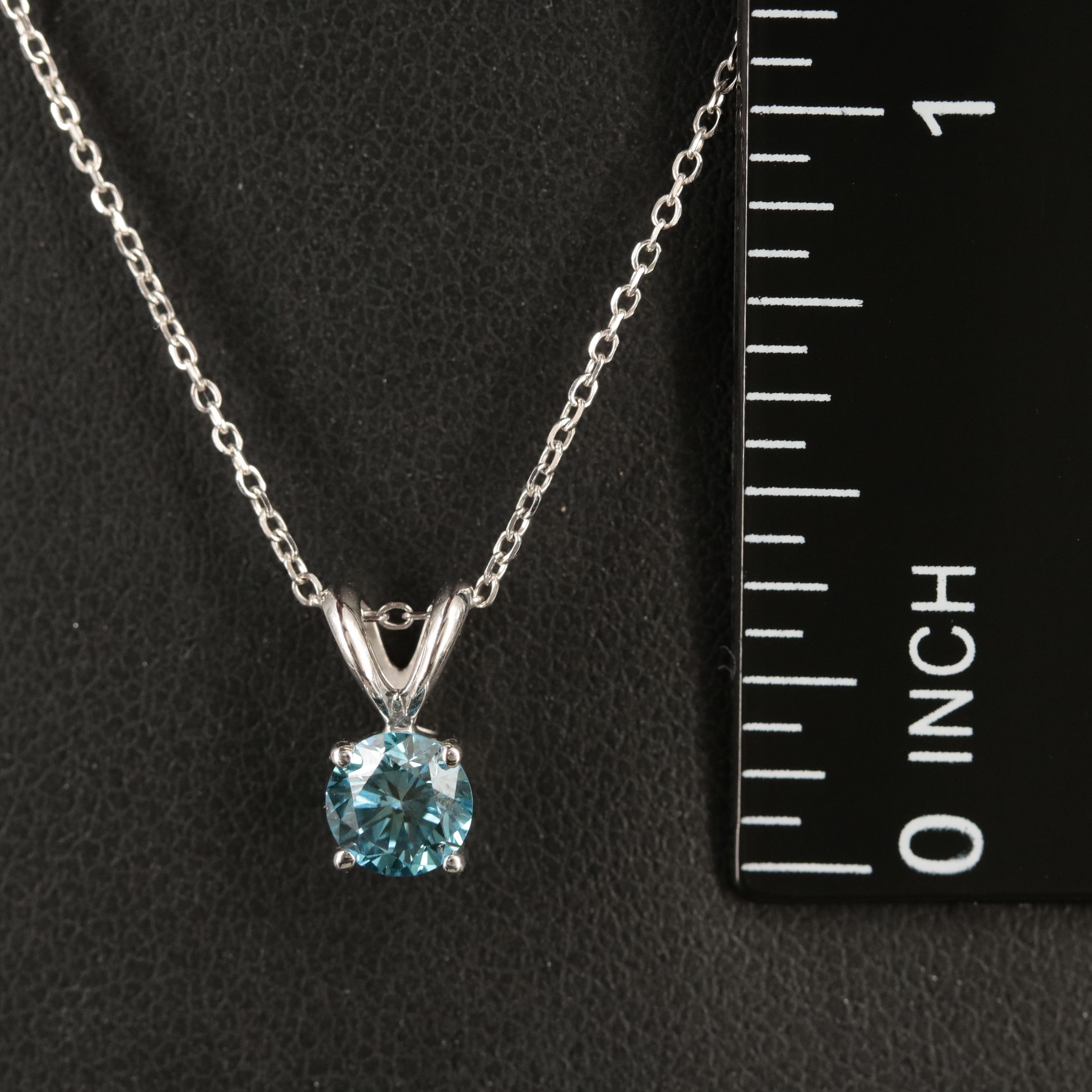 14K 0.43 CT Lab Grown Diamond Solitaire Pendant Necklace