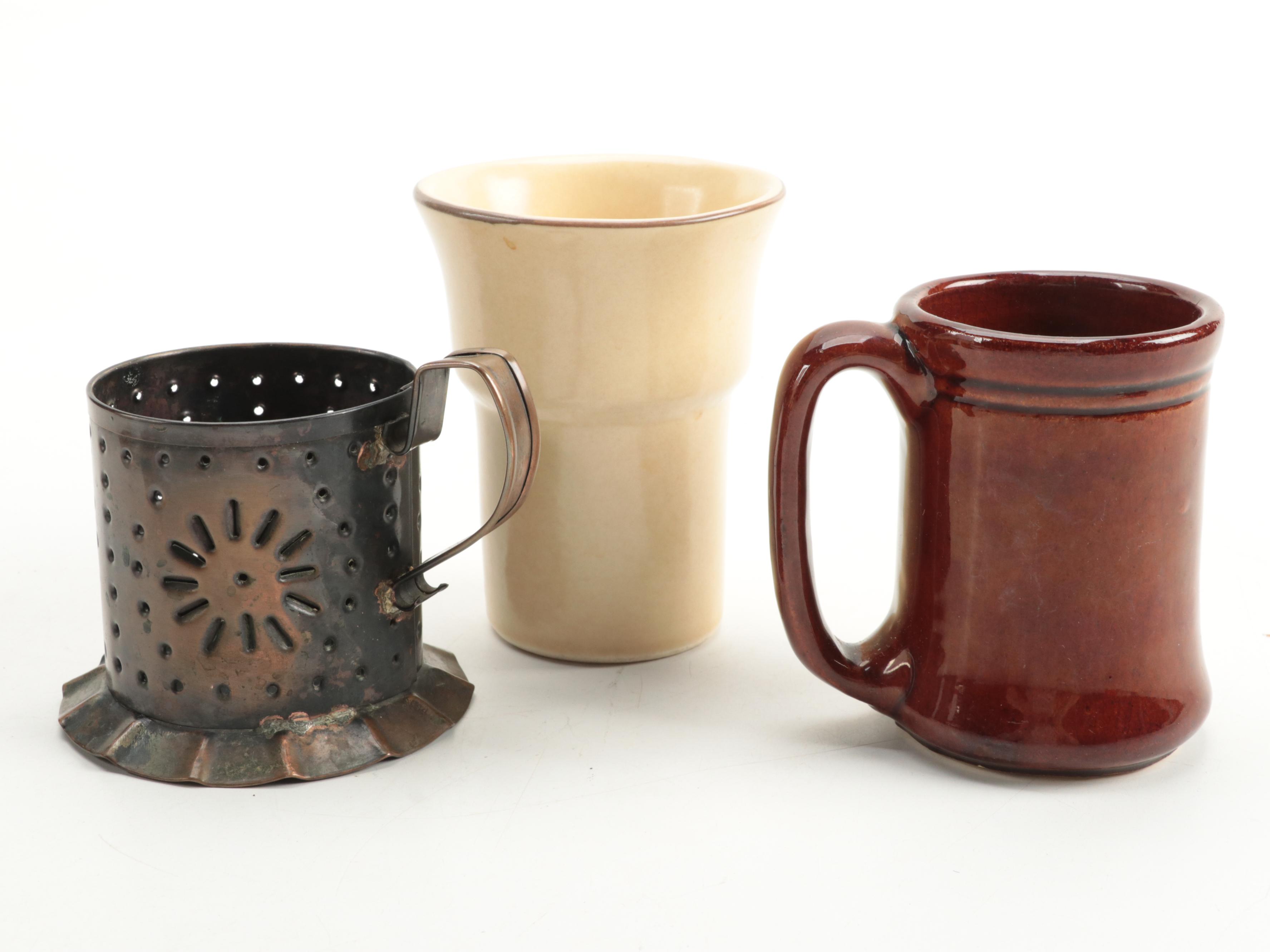 Pfaltzgraff Copper and Stoneware Irish Coffee Cups and Other Tableware