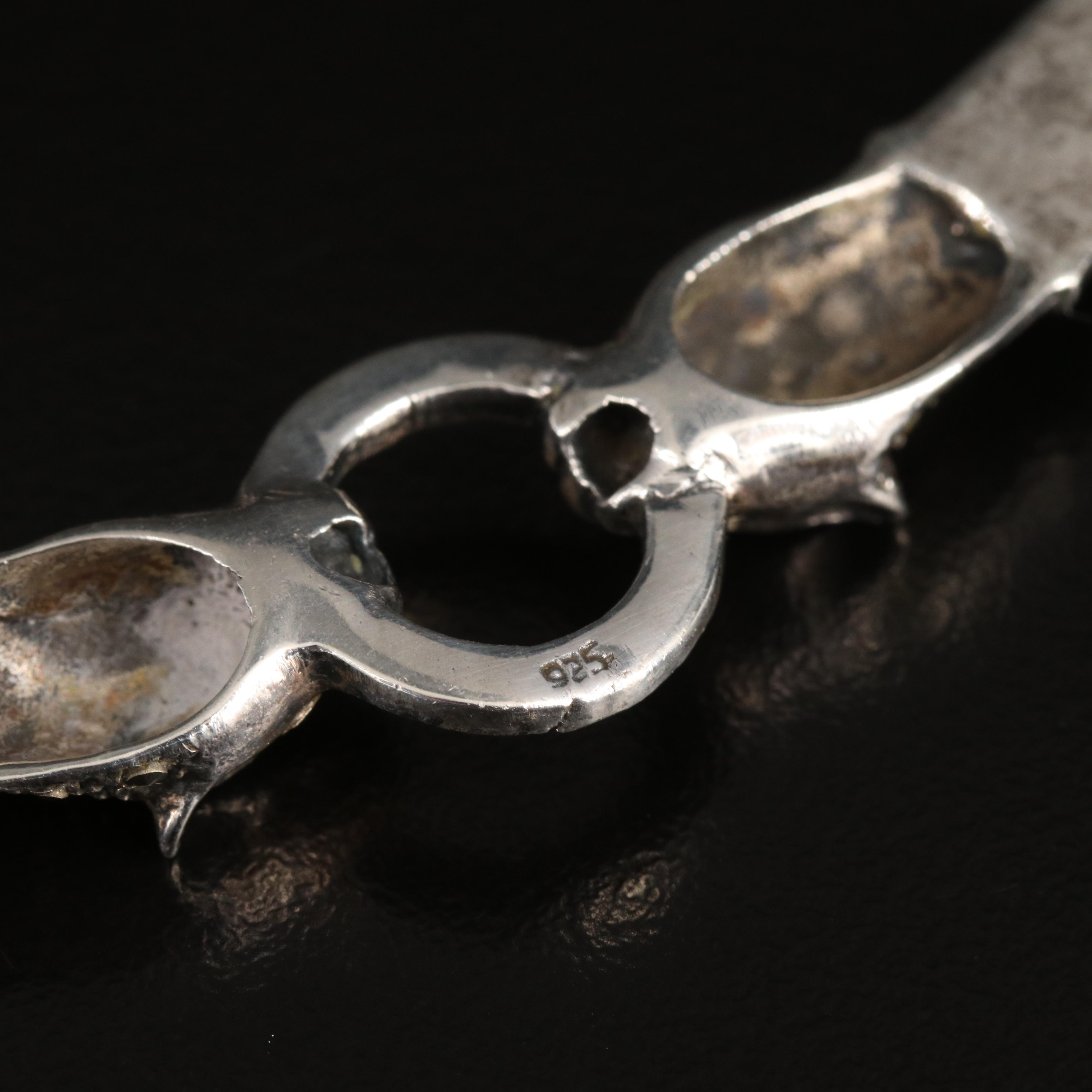 Sterling Black Onyx, Marcasite and Garnet Jewelry