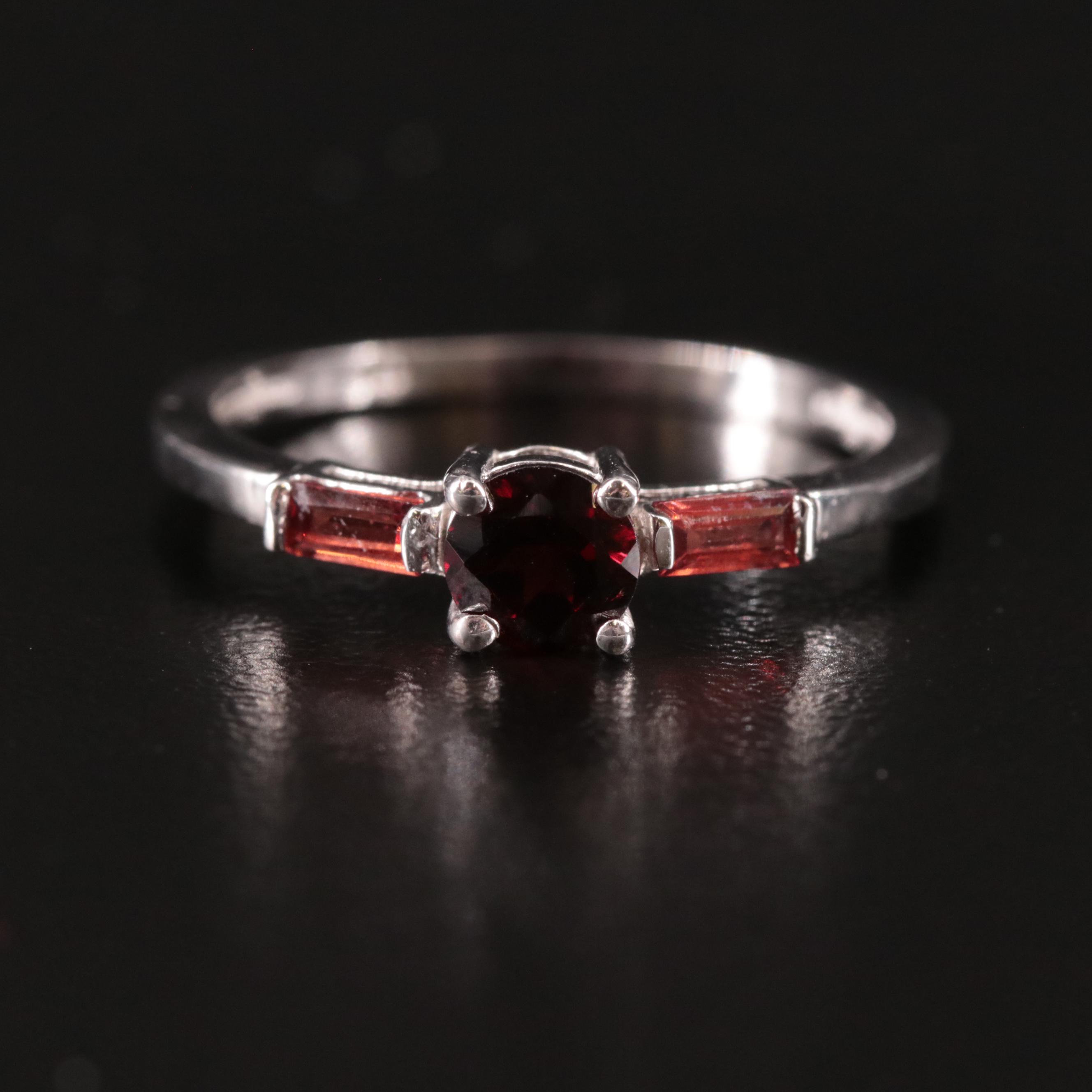 Sterling Garnet Ring