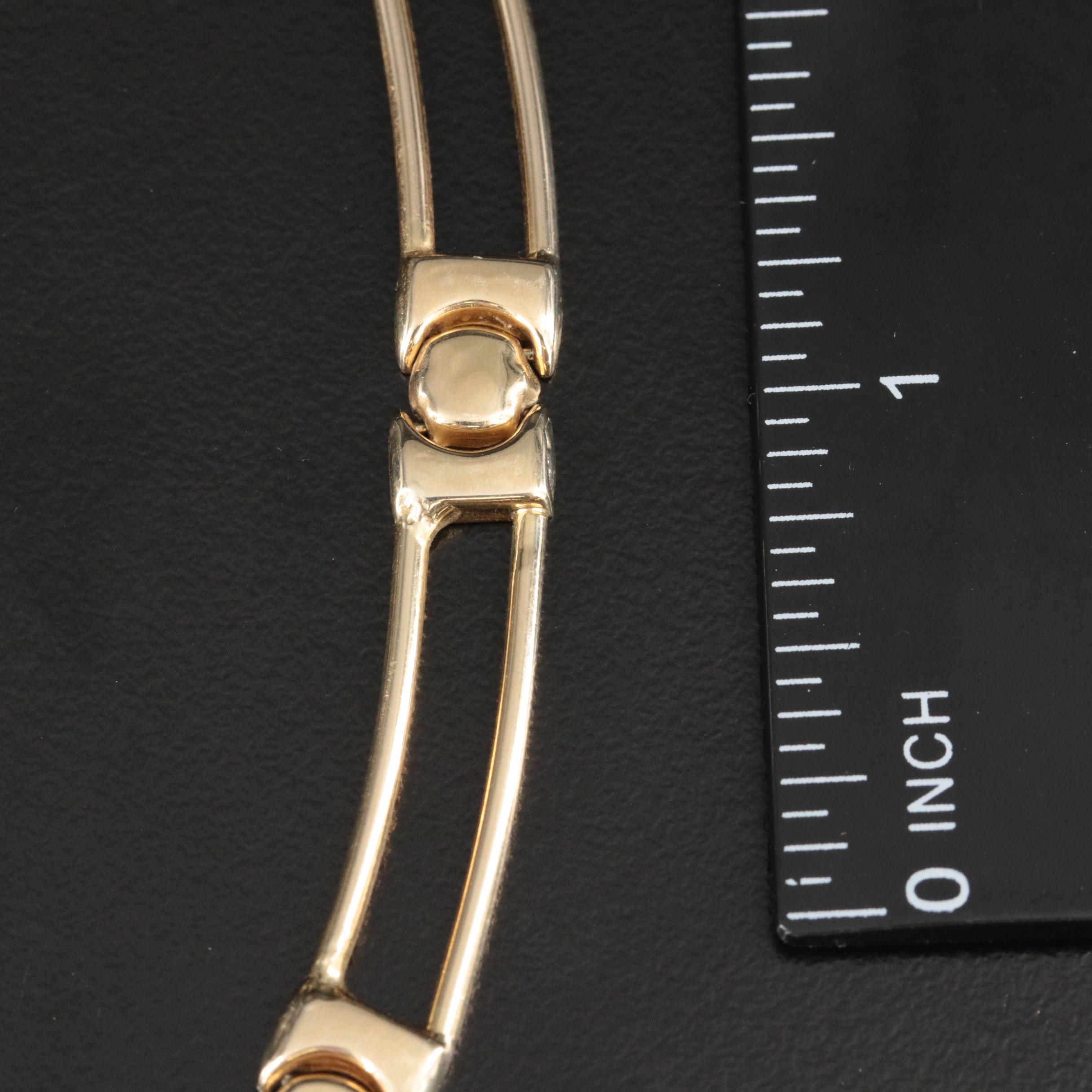 Italian 14K Fancy Link Collar Necklace