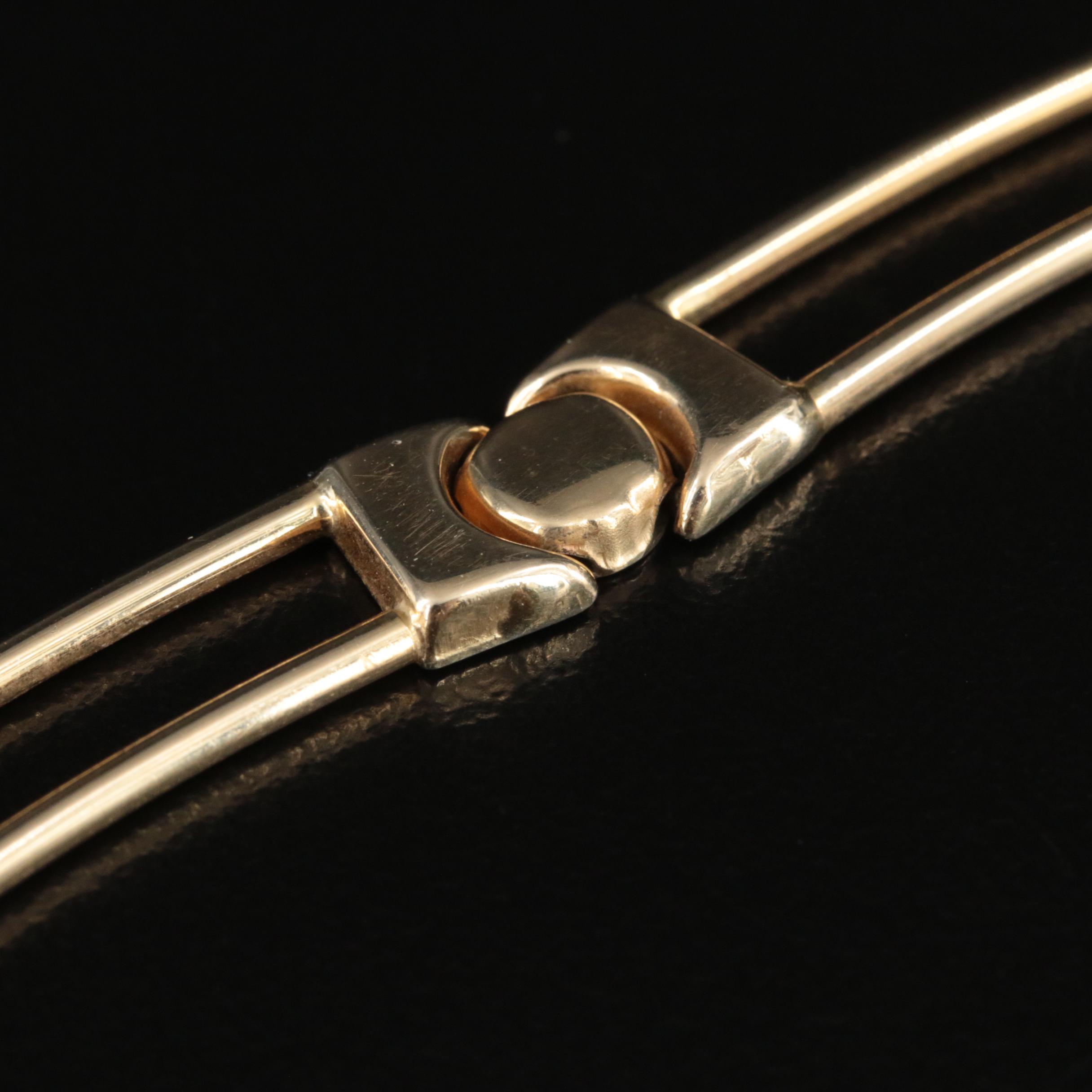 Italian 14K Fancy Link Collar Necklace