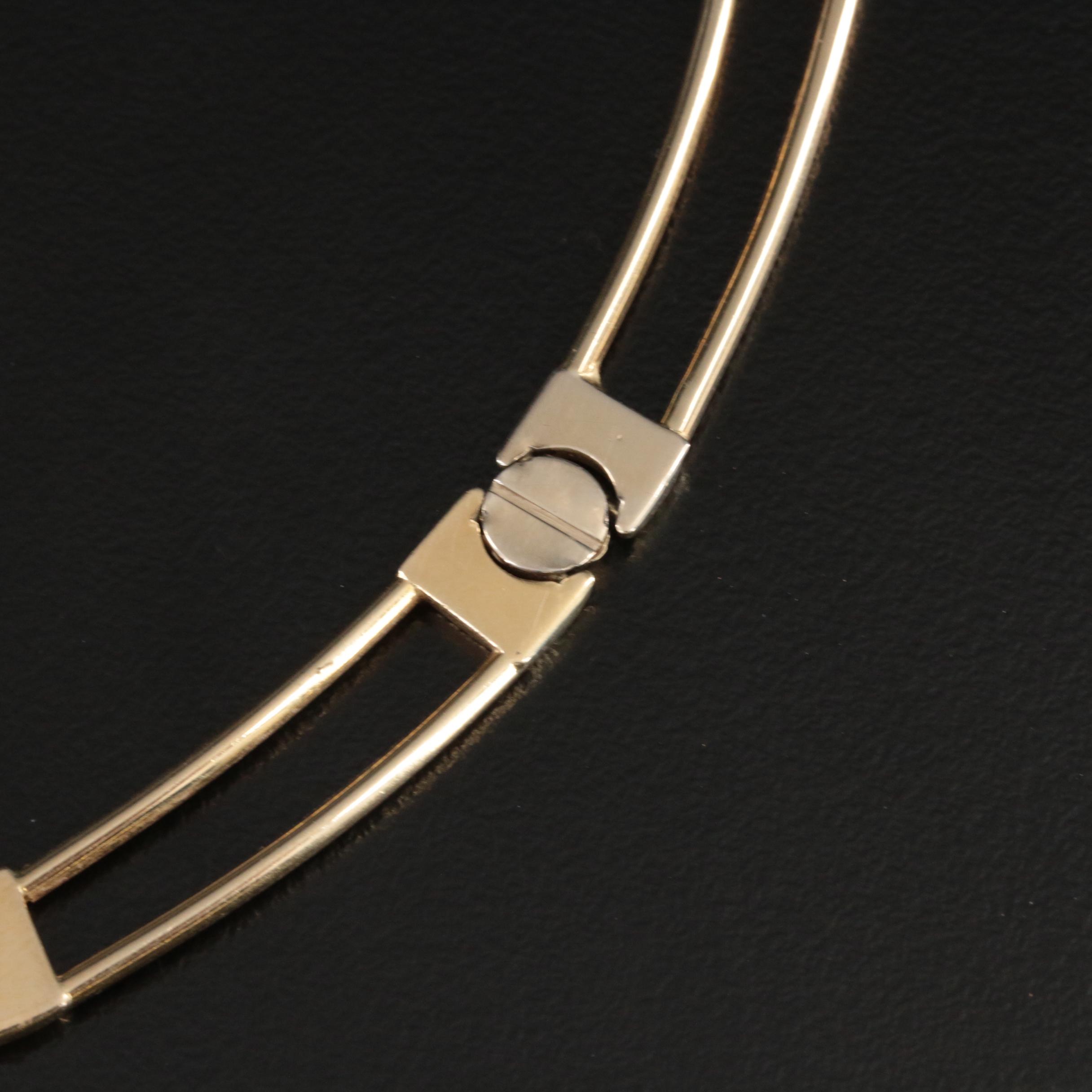 Italian 14K Fancy Link Collar Necklace