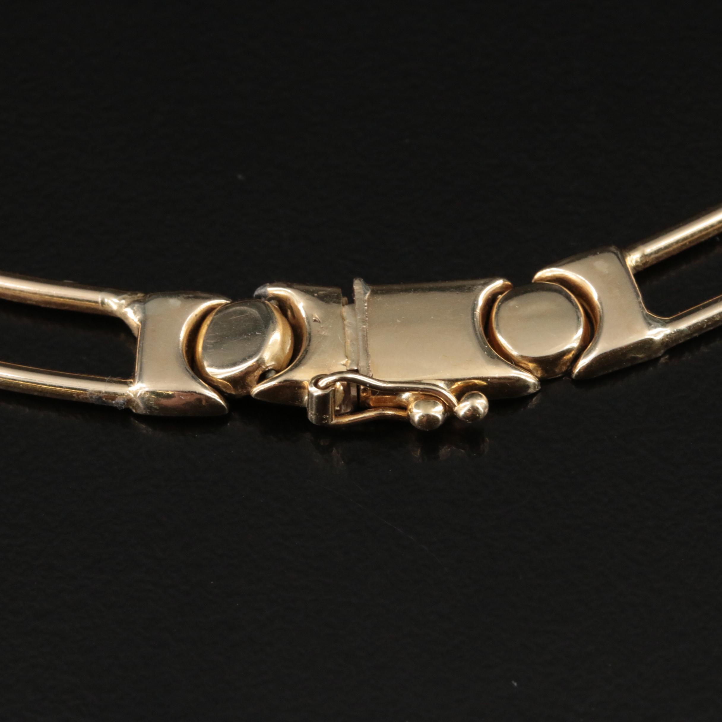 Italian 14K Fancy Link Collar Necklace