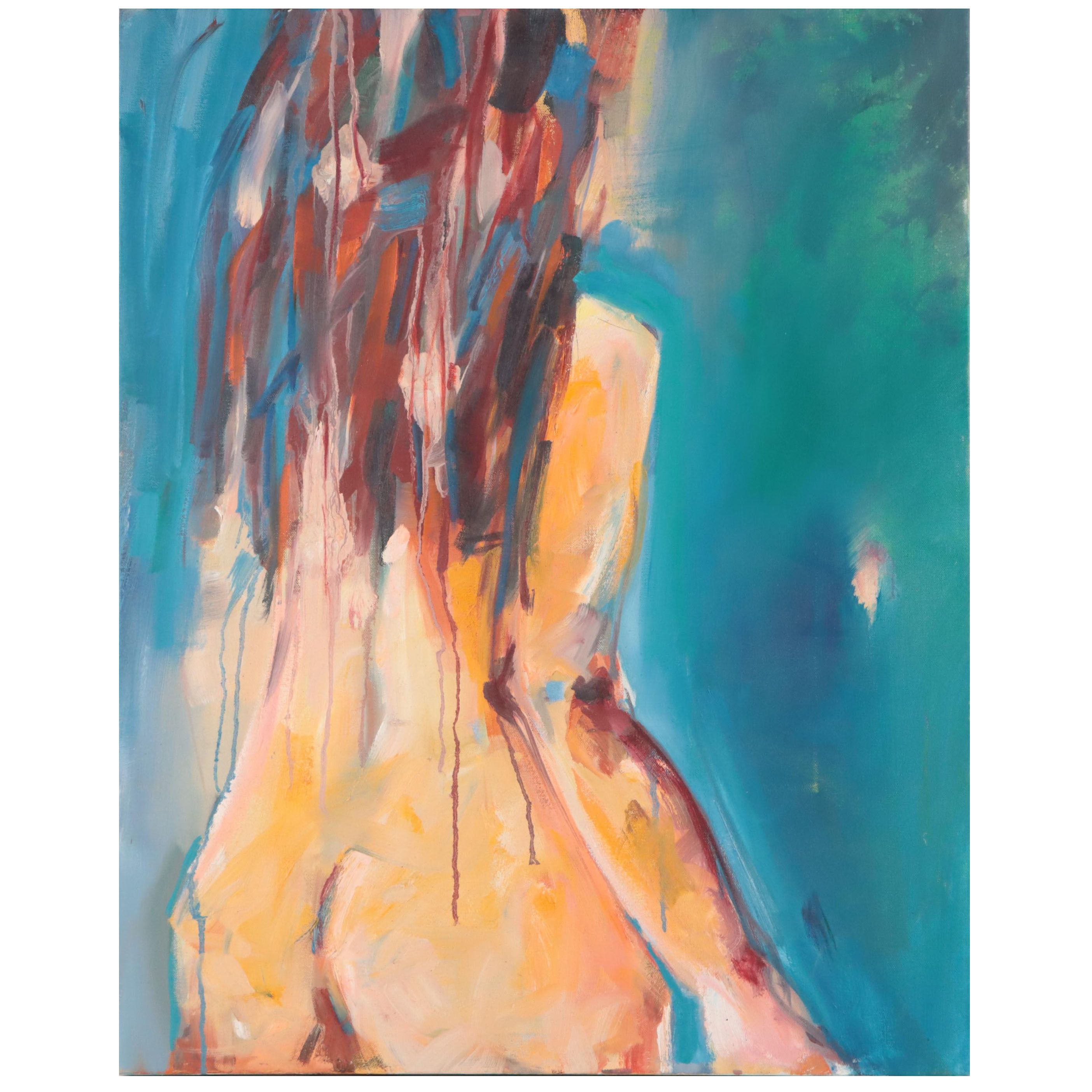 Abstract Non-Objective Oil Painting, Late 20th Century