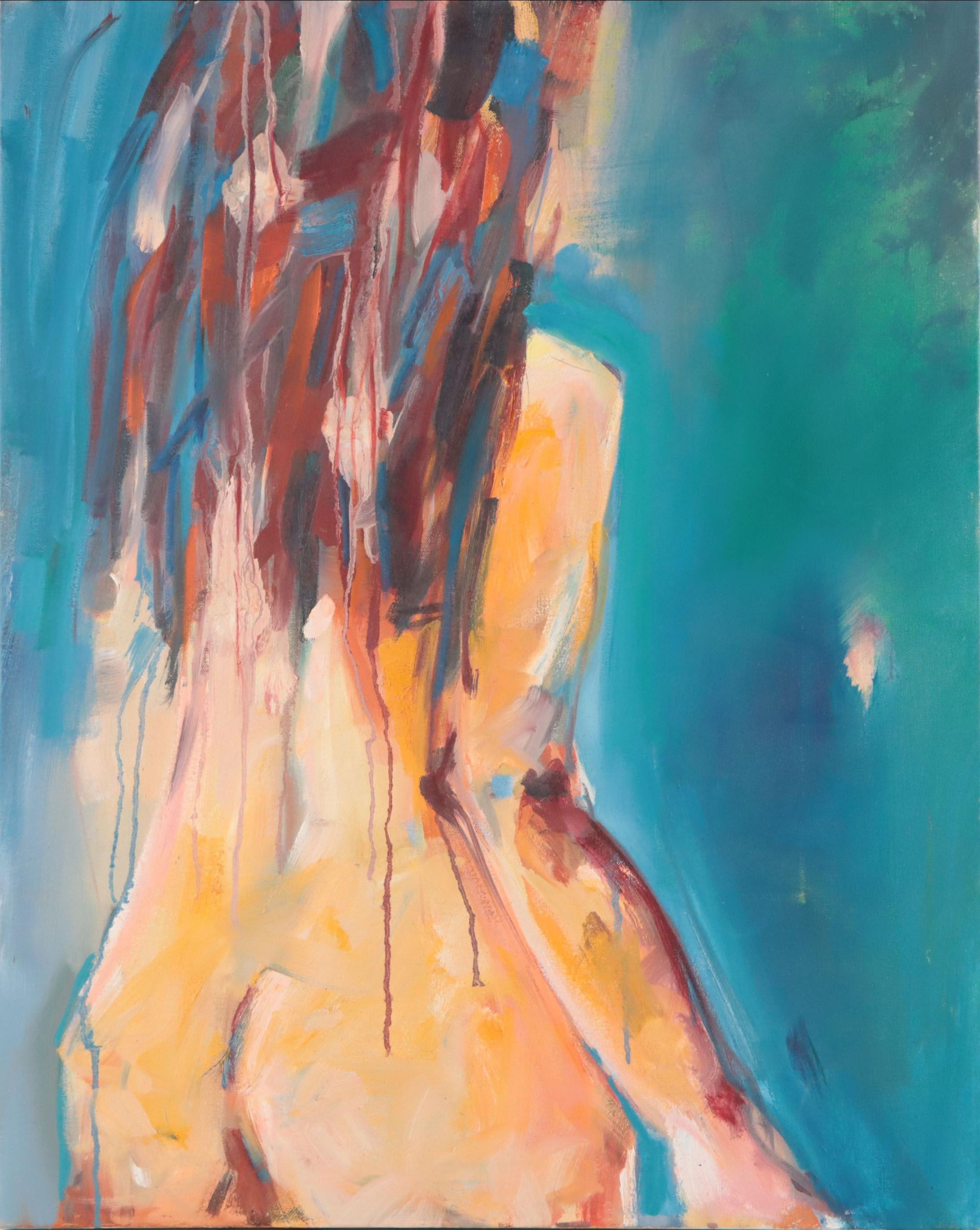 Abstract Non-Objective Oil Painting, Late 20th Century