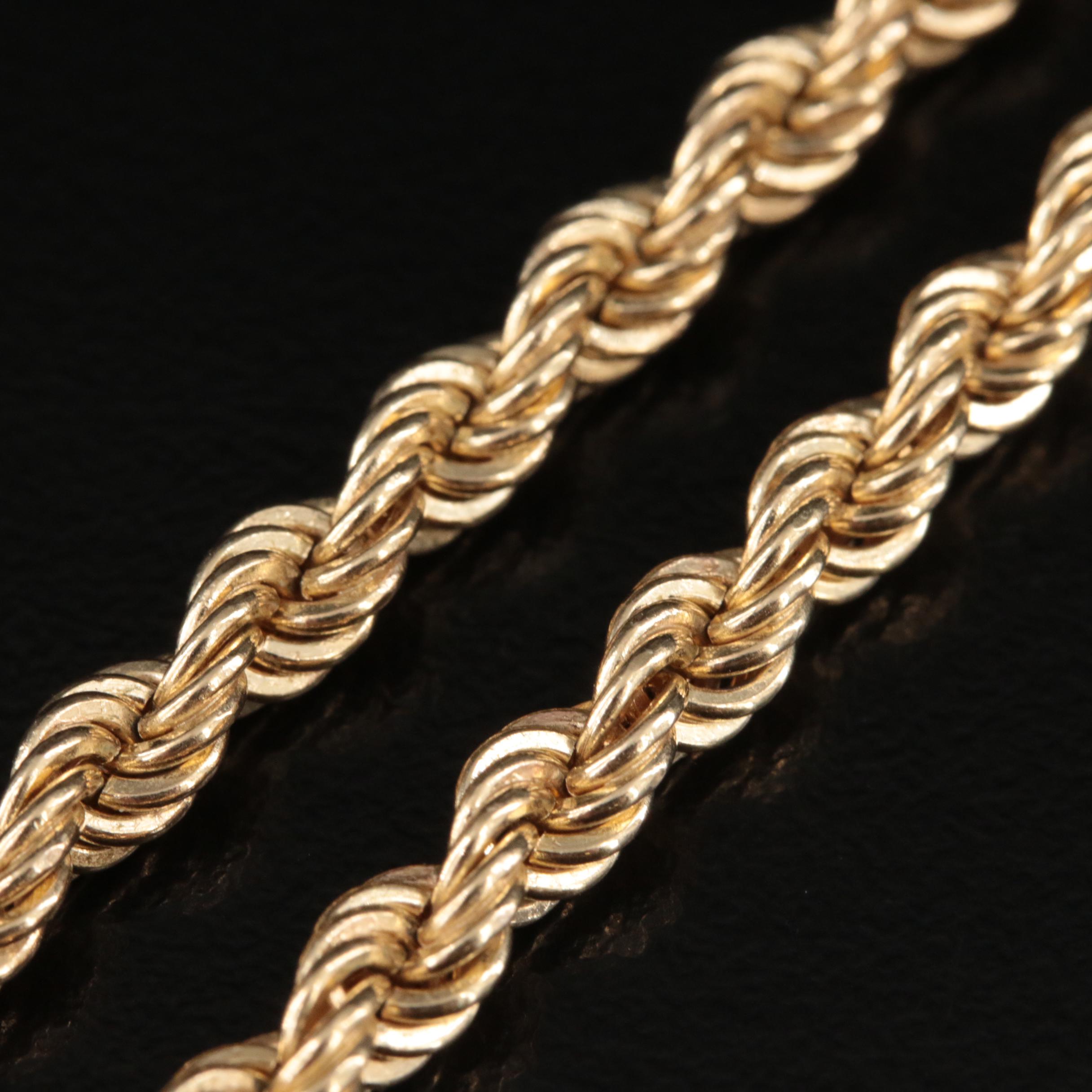 14K Rope Chain Necklace