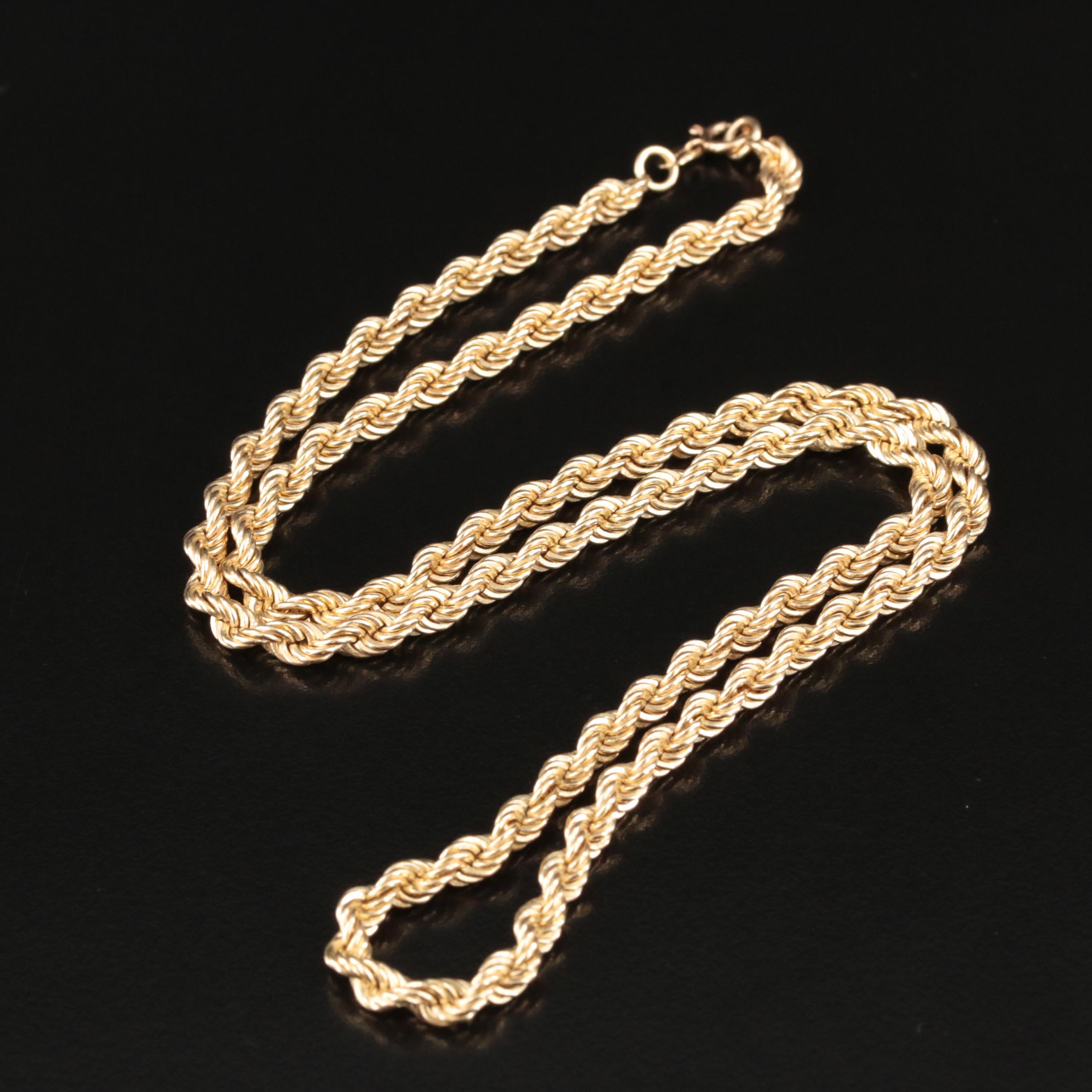 14K Rope Chain Necklace