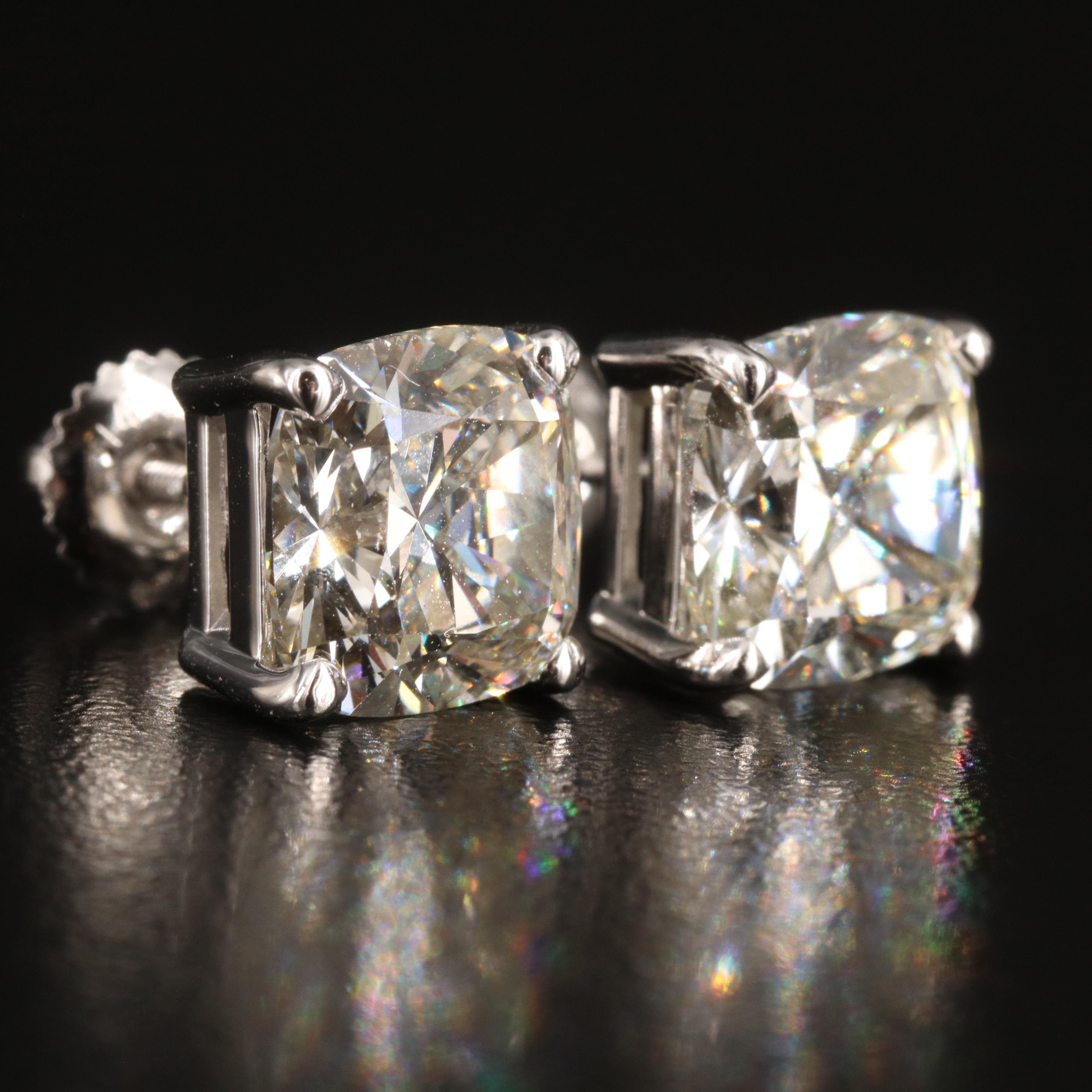 14K 6.60 CTW Lab Grown Diamond Stud Earrings