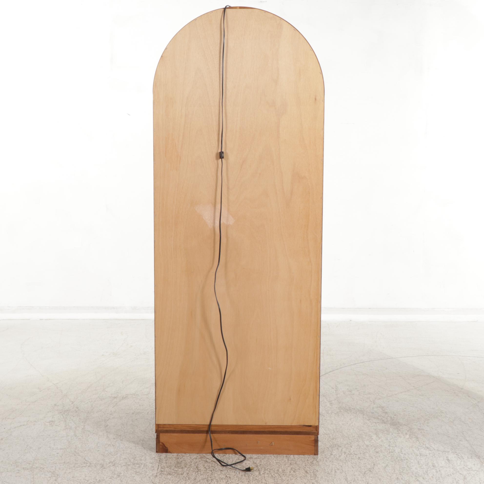 Oak Illuminated Curio Cabinet, Late 20th to 21st Century