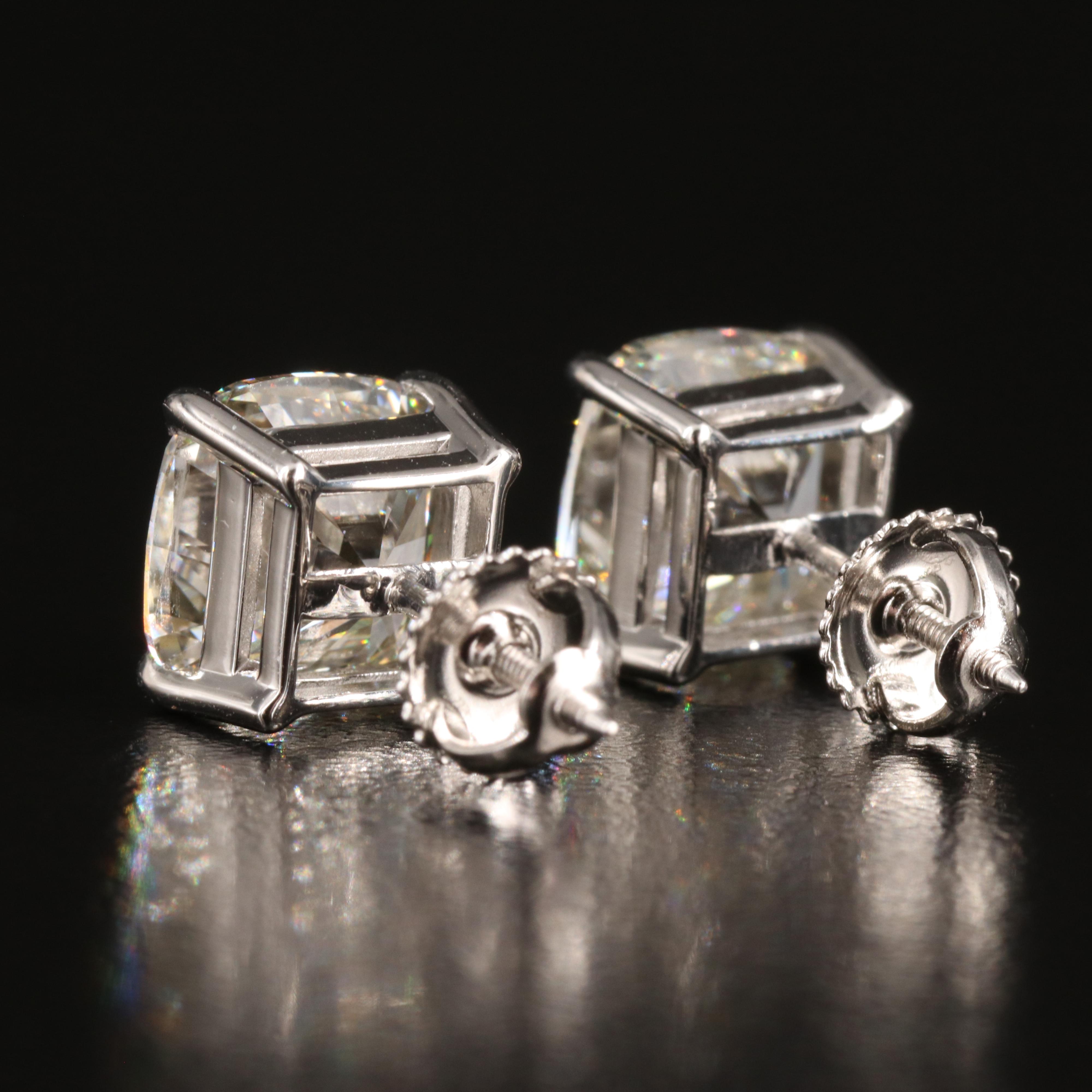 14K 6.60 CTW Lab Grown Diamond Stud Earrings