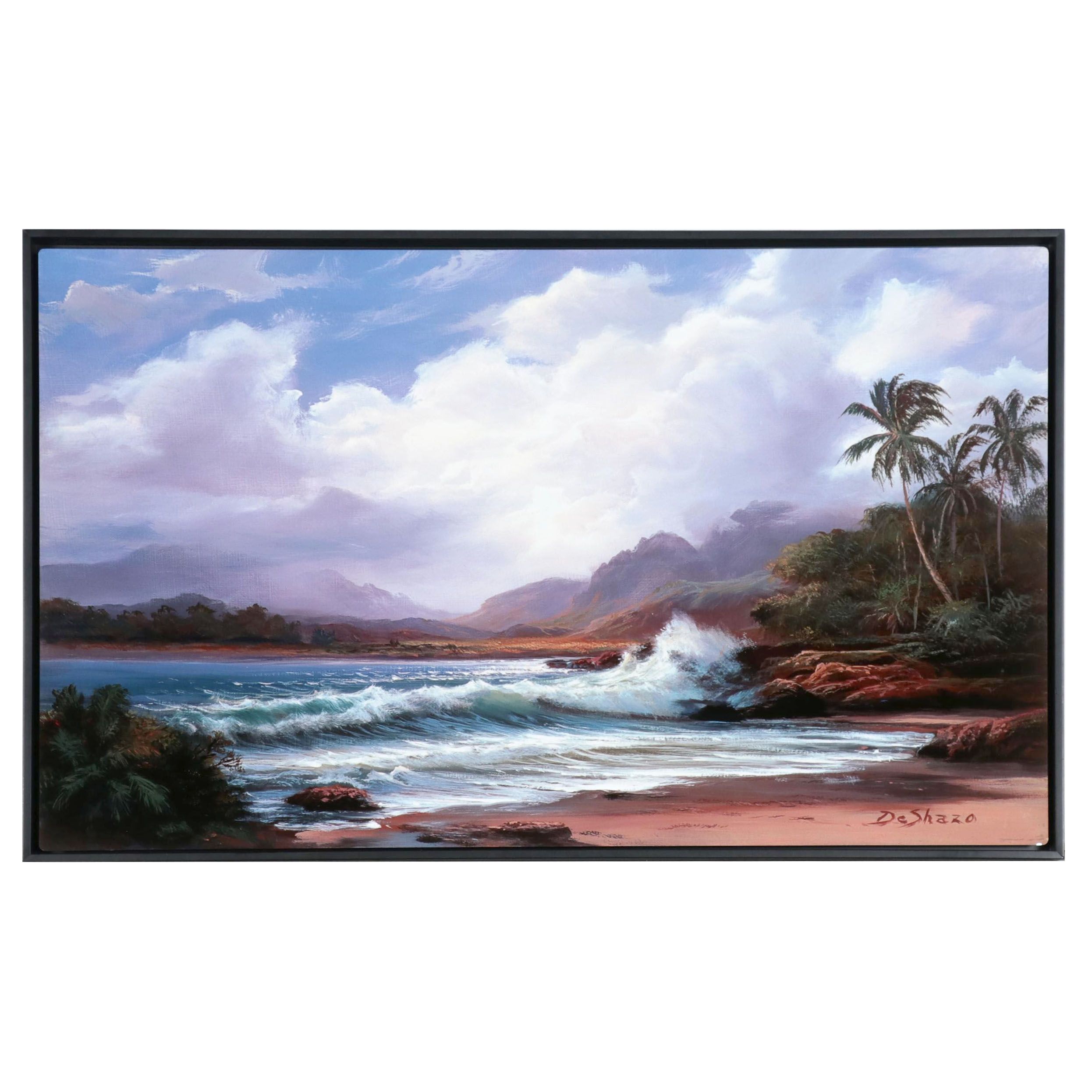 Giclée After William DeShazo of Tropical Coastal Landscape, 21st Century