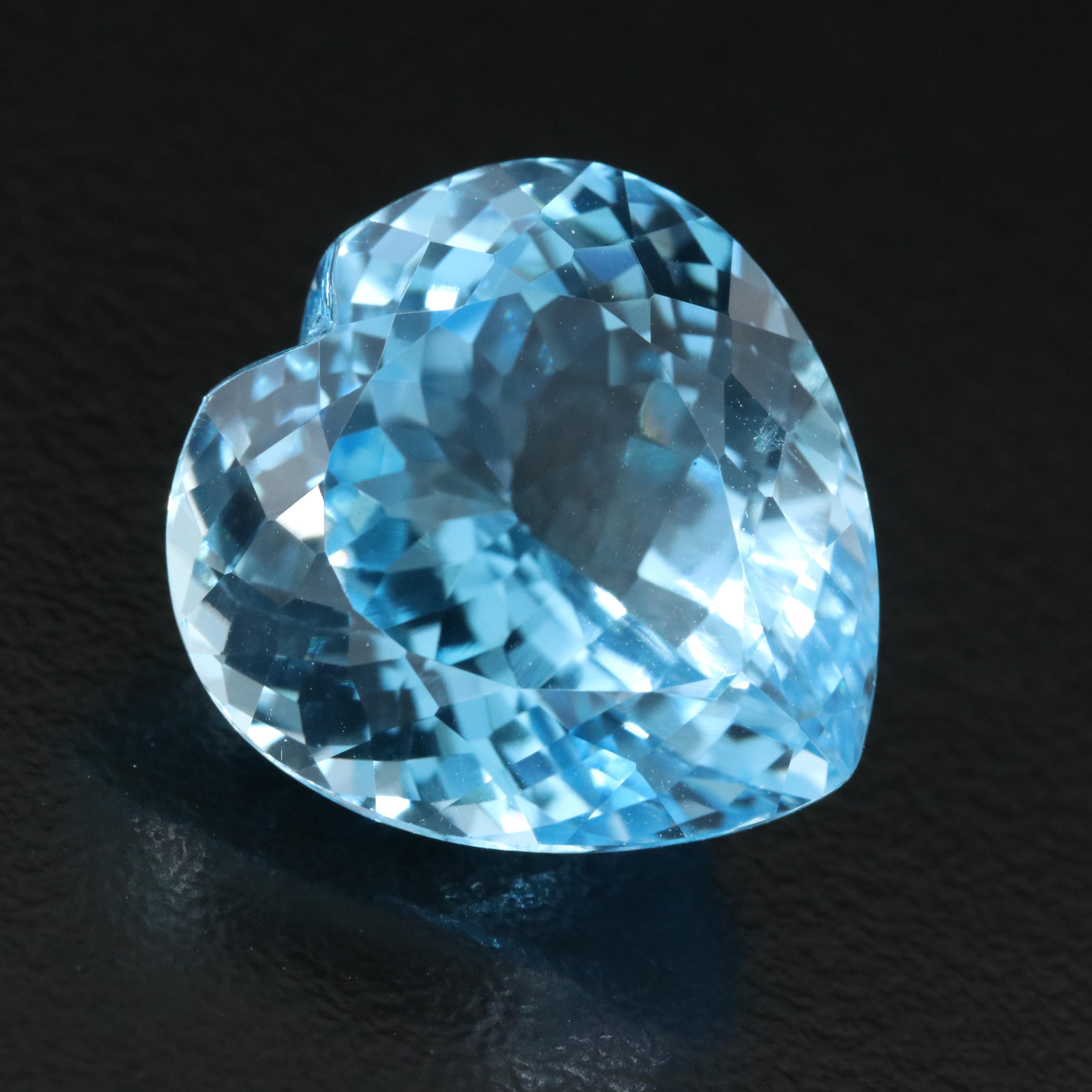 Loose 21.77 CT Swiss Blue Topaz