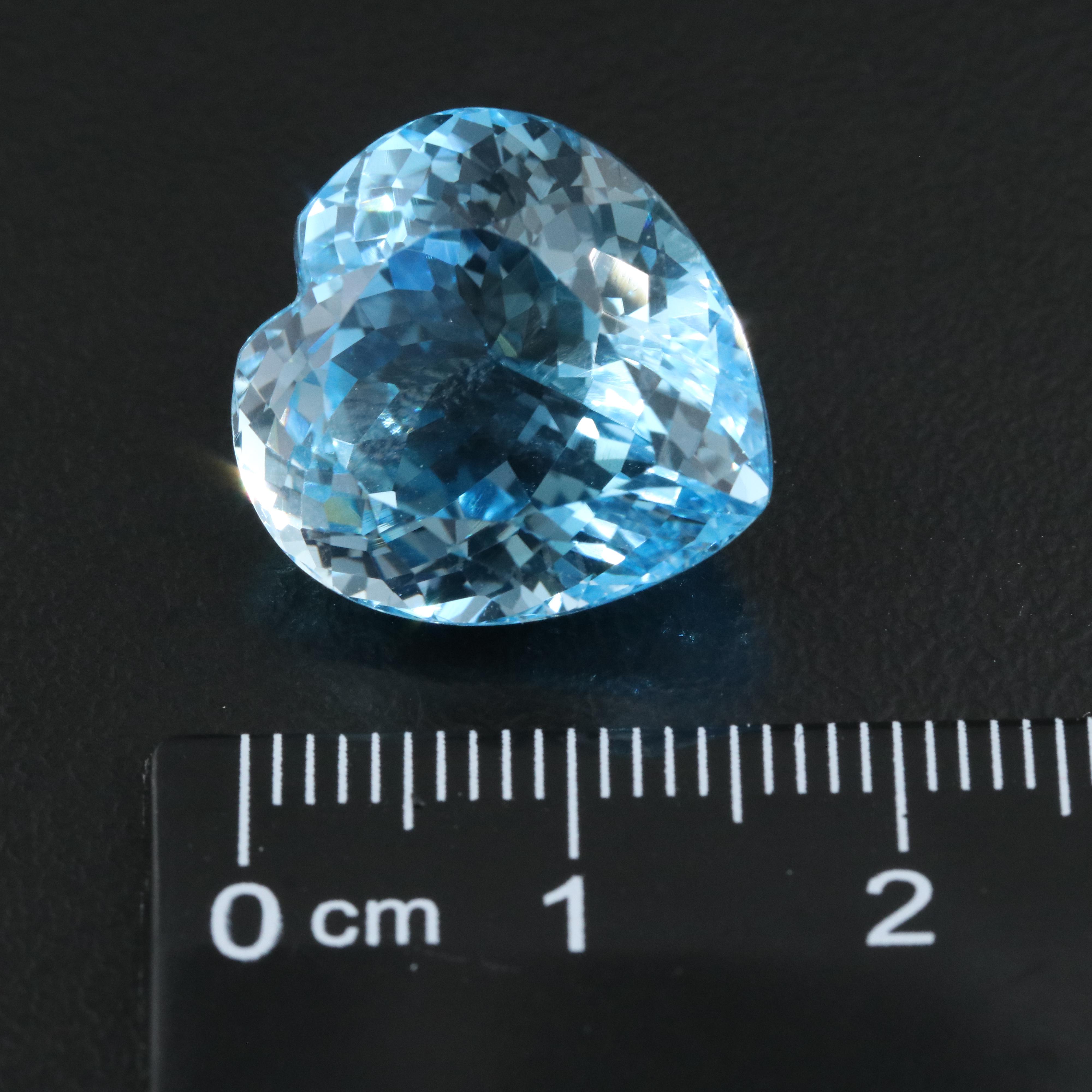 Loose 21.77 CT Swiss Blue Topaz
