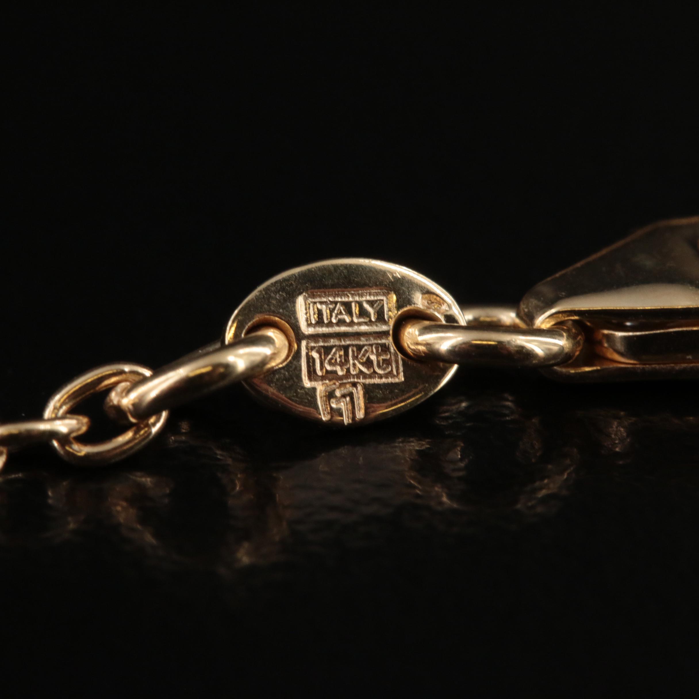 Italian 14K Knot Station Necklace