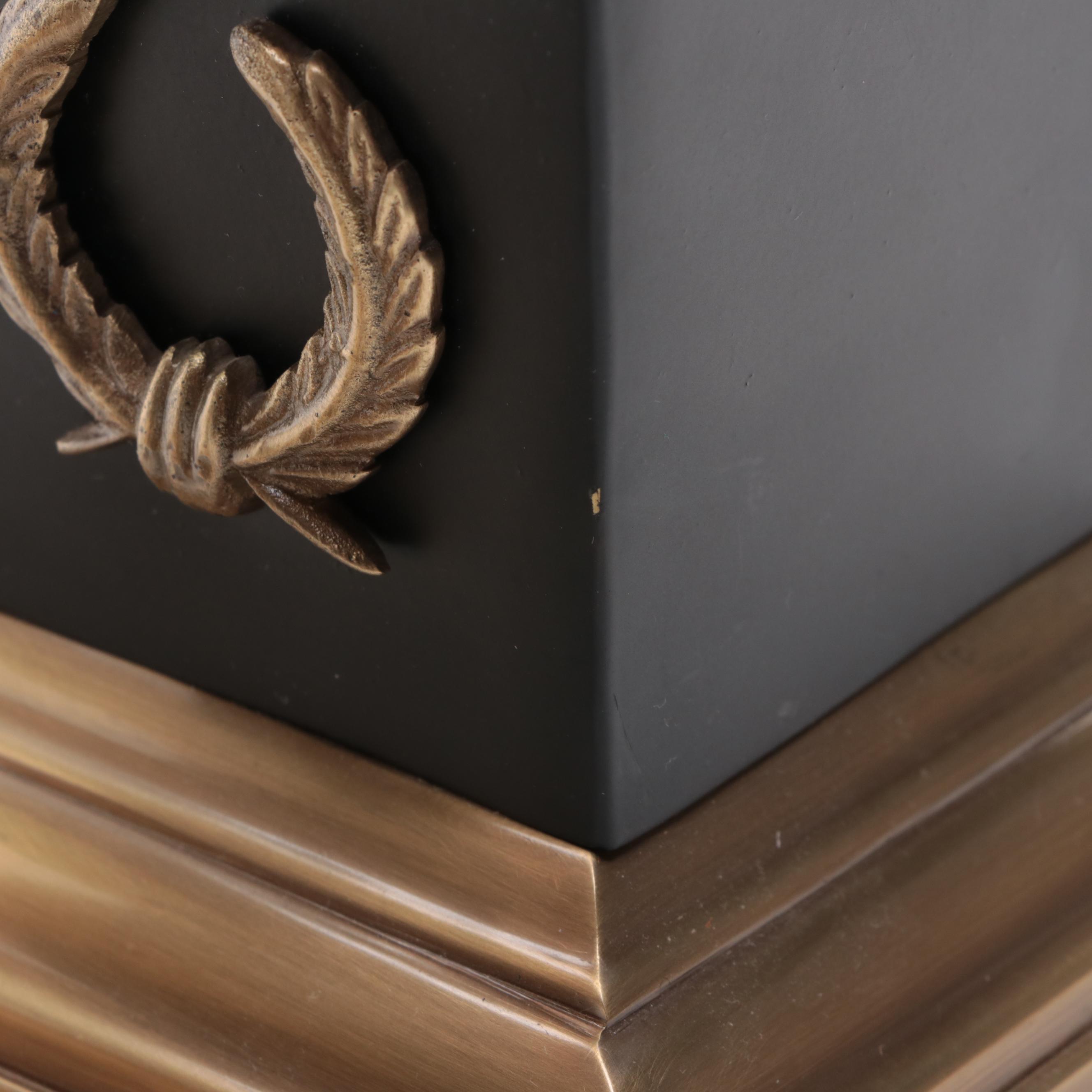 Neoclassical Style Brass Urn Shaped Wine Coolers