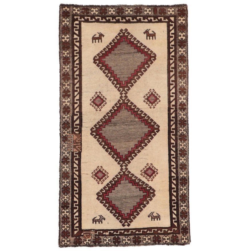 3'6 x 6'6 Hand-Knotted Persian Shiraz Area Rug