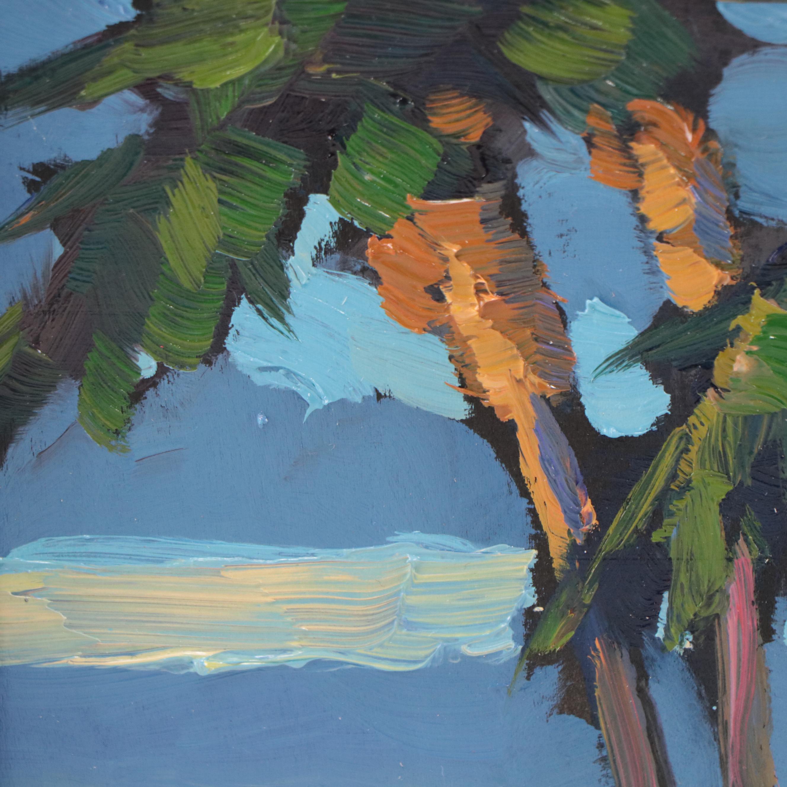 William Hawkins Landscape Oil Painting of Palm Trees, 2023