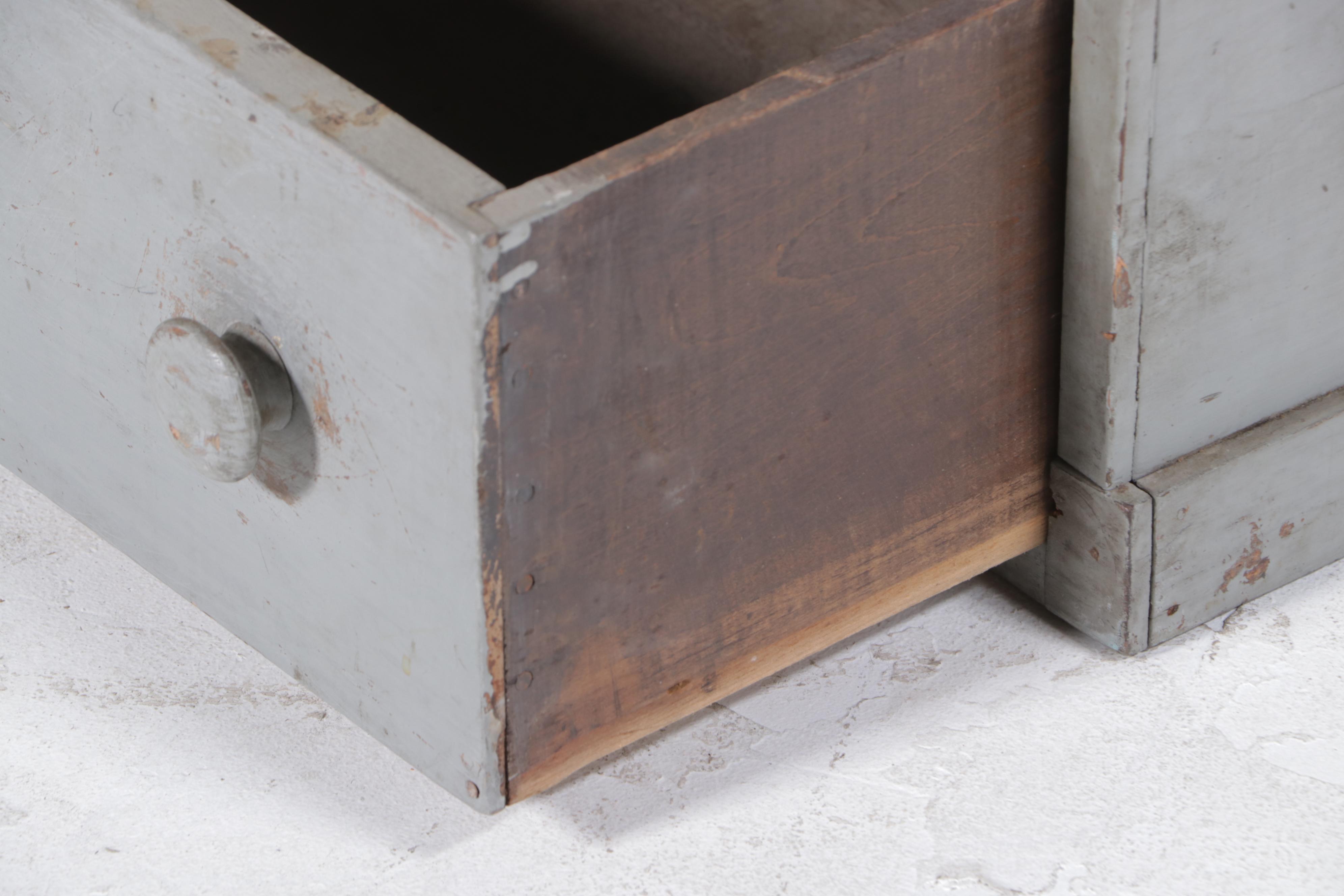 American Primitive Painted Poplar Slant-Lid Tabletop Desk, Early 20th Century