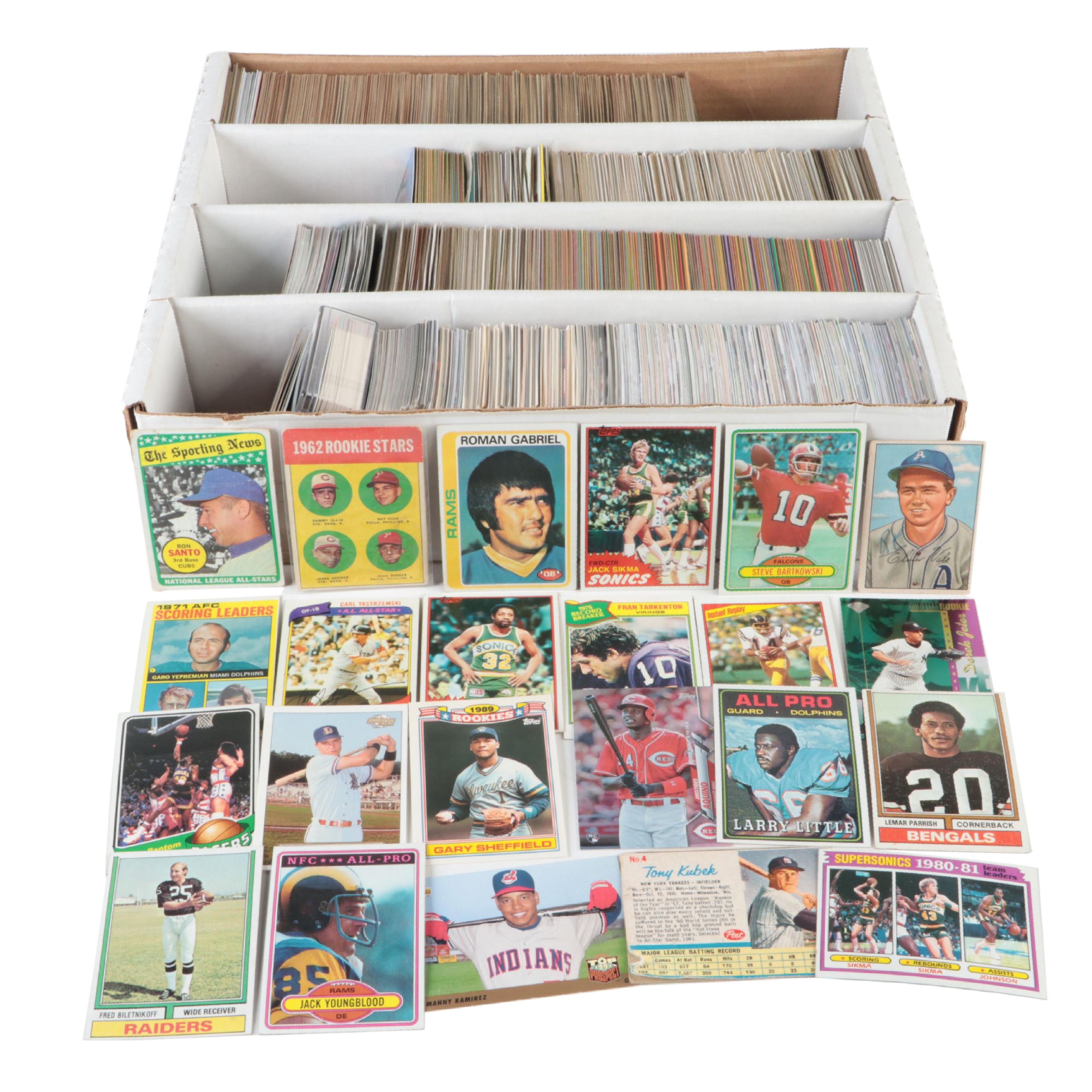 Topps, Panini, Other Sports Cards with Jeter, Aquino, More Rookies, 1950s–2020s