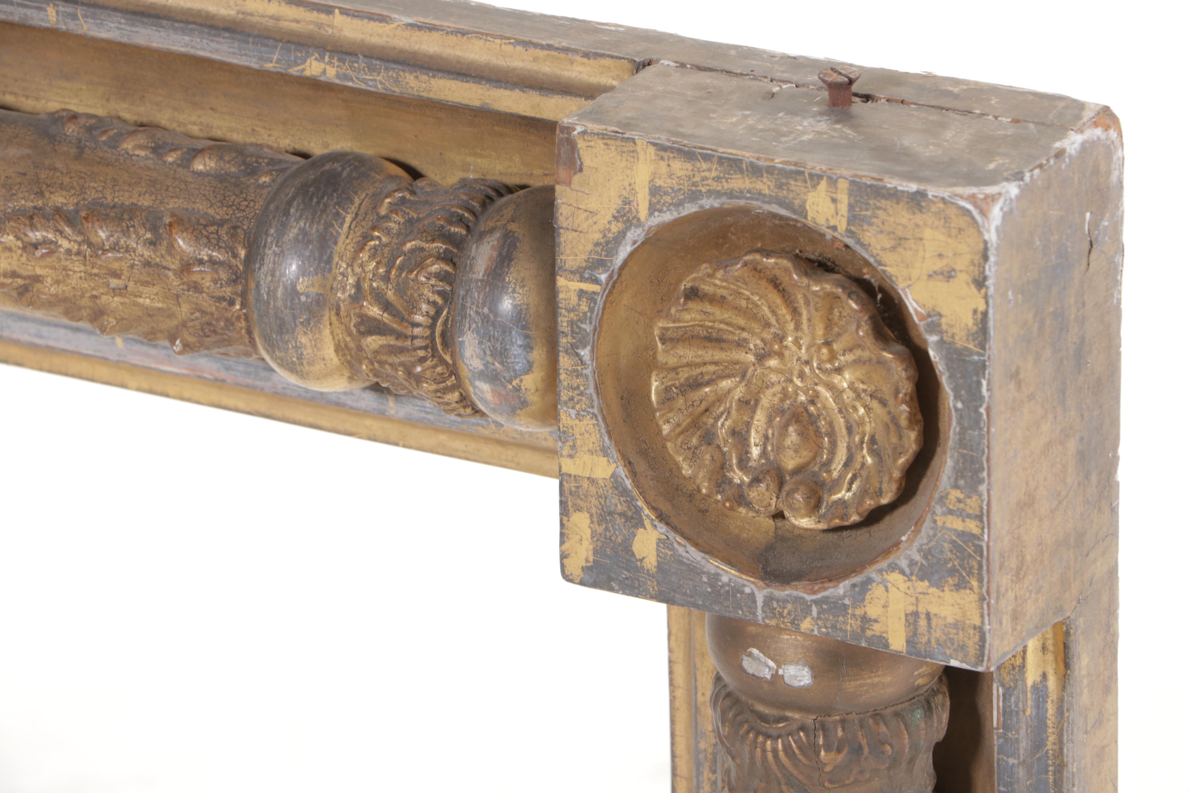 American Classical Giltwood and Composition Overmantel Mirror Frame, Mid-19th C.