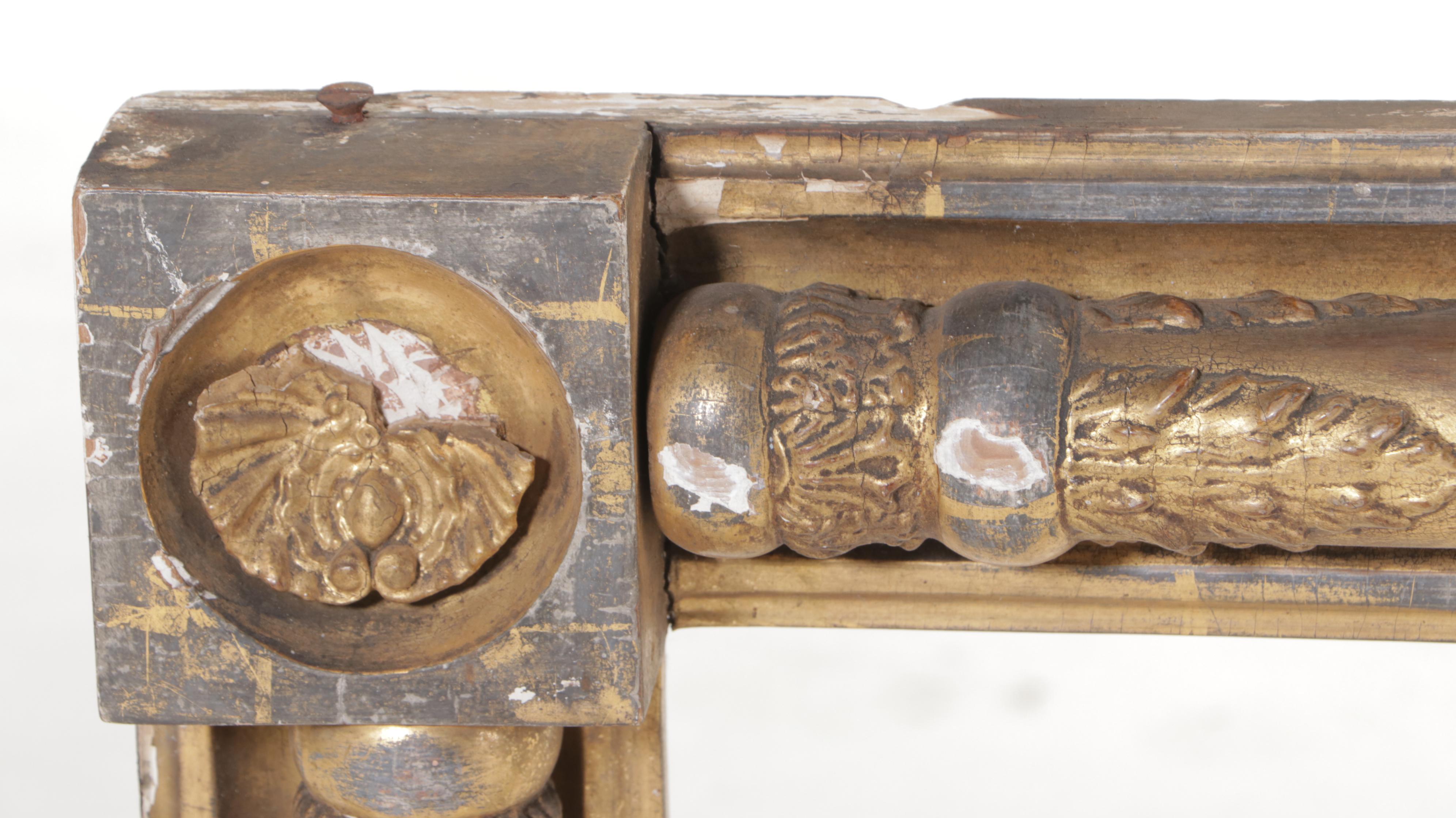 American Classical Giltwood and Composition Overmantel Mirror Frame, Mid-19th C.