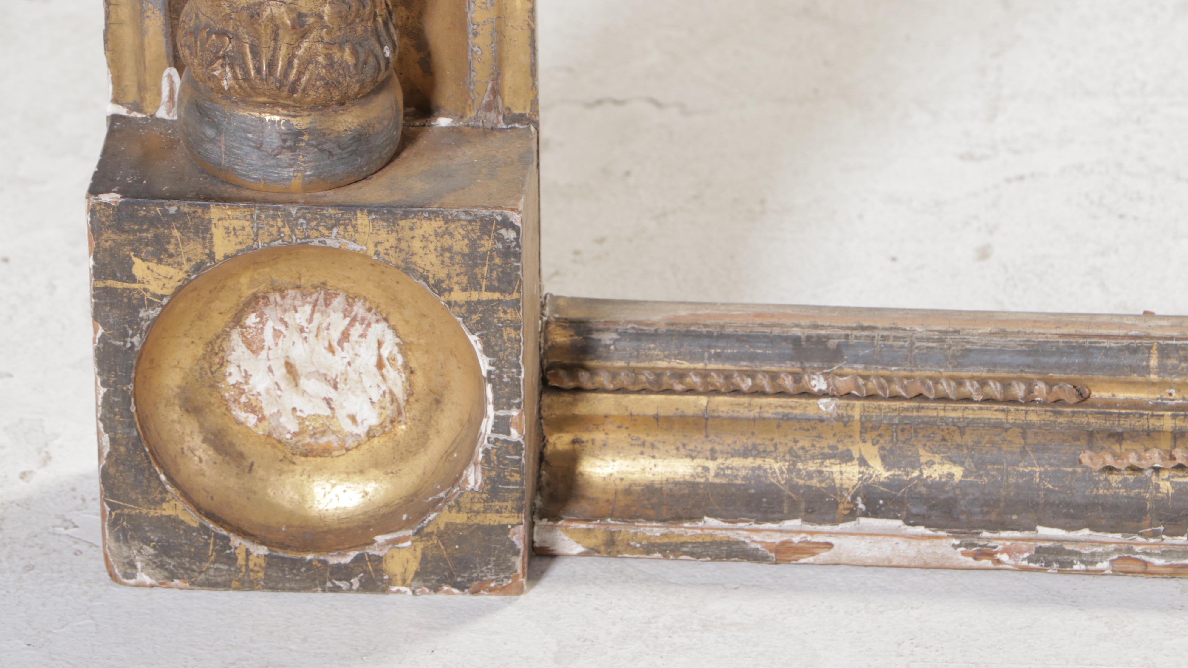 American Classical Giltwood and Composition Overmantel Mirror Frame, Mid-19th C.