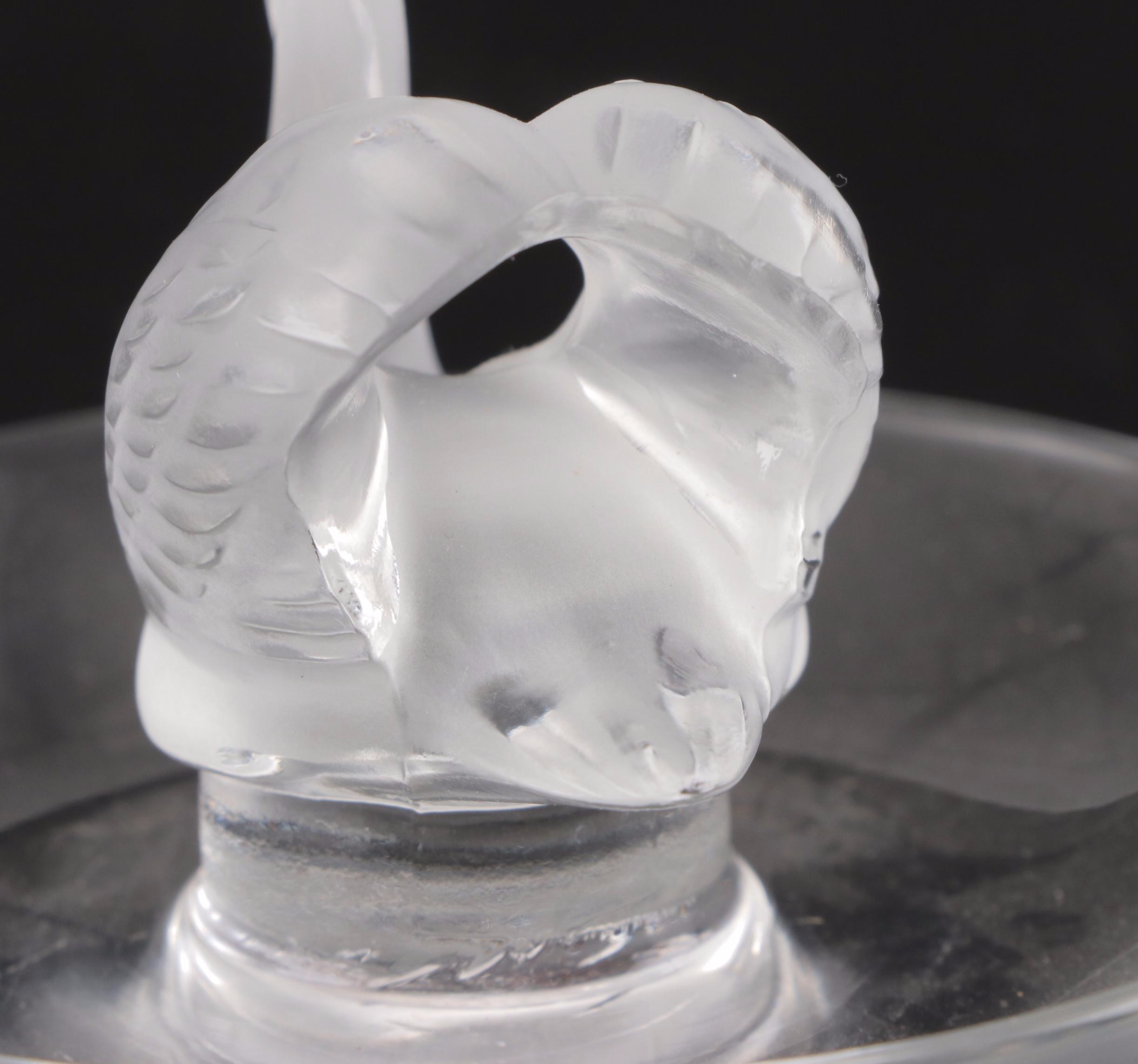 Lalique "Cygne" and Other Lalique Crystal Pin Trays