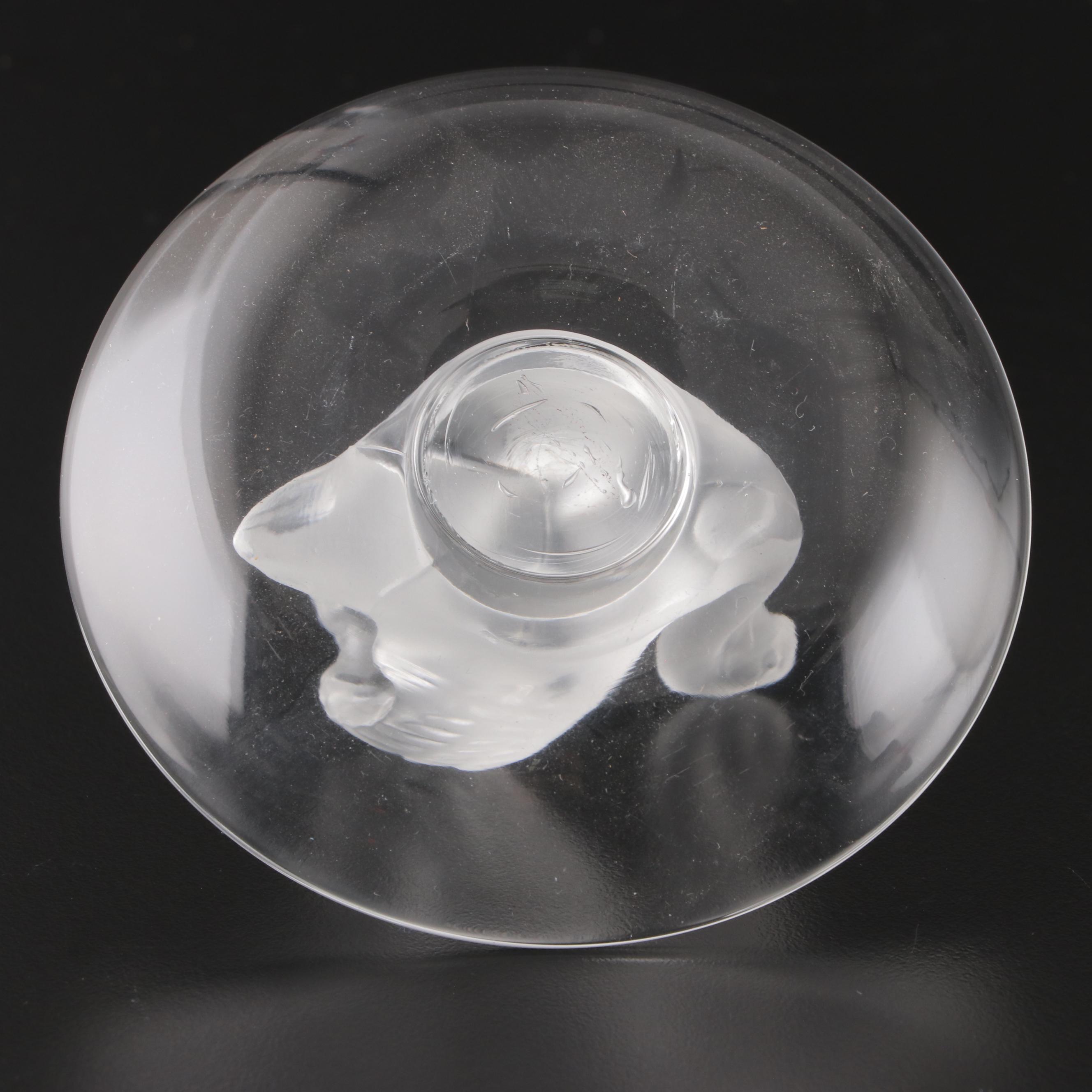 Lalique "Cygne" and Other Lalique Crystal Pin Trays