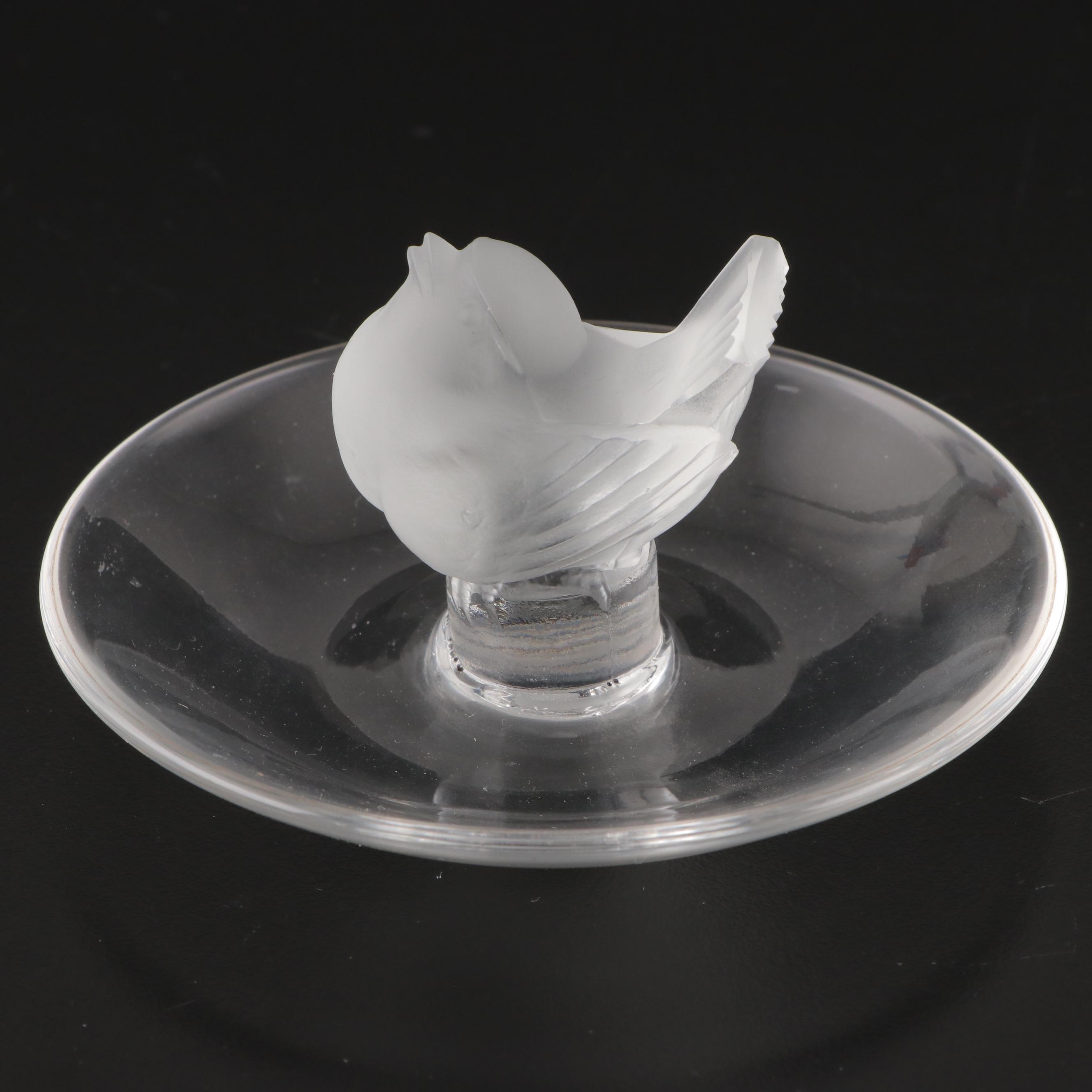 Lalique "Cygne" and Other Lalique Crystal Pin Trays