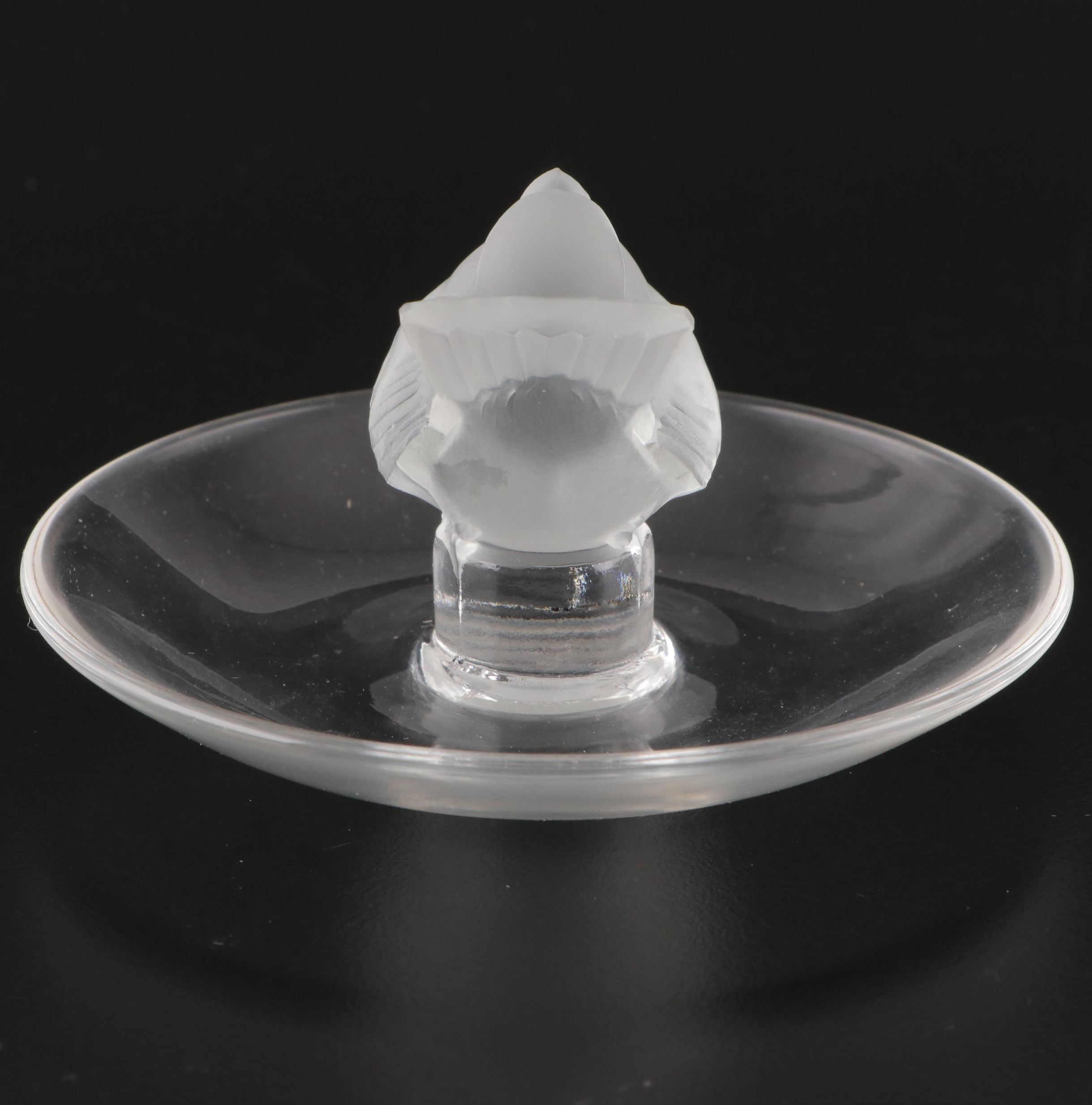 Lalique "Cygne" and Other Lalique Crystal Pin Trays