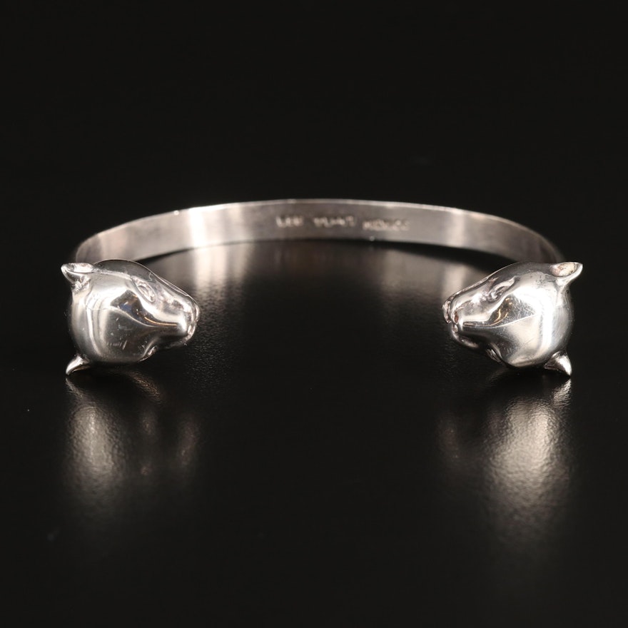 Mexican Sterling Jaguar Torque Cuff