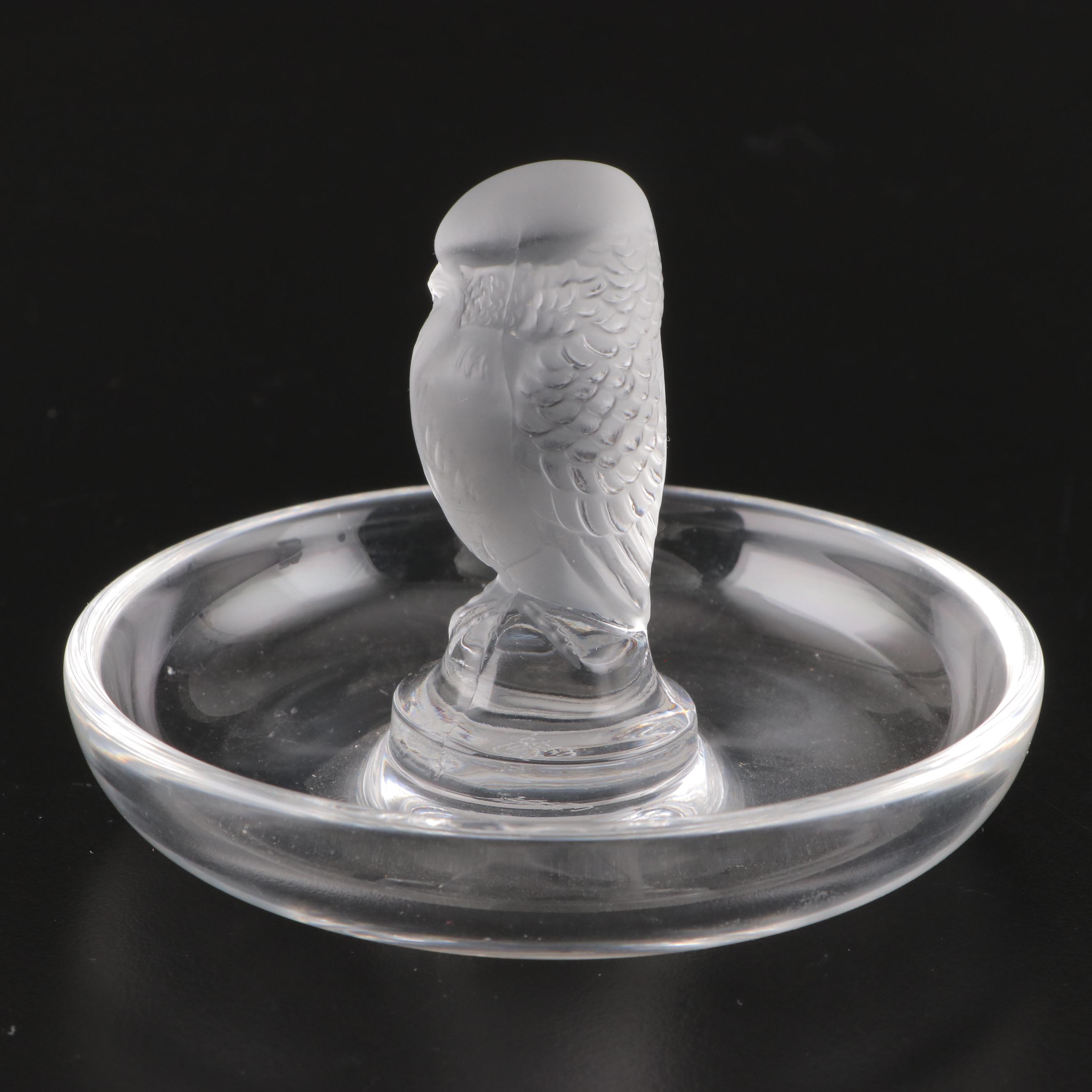 Lalique "Cygne" and Other Lalique Crystal Pin Trays