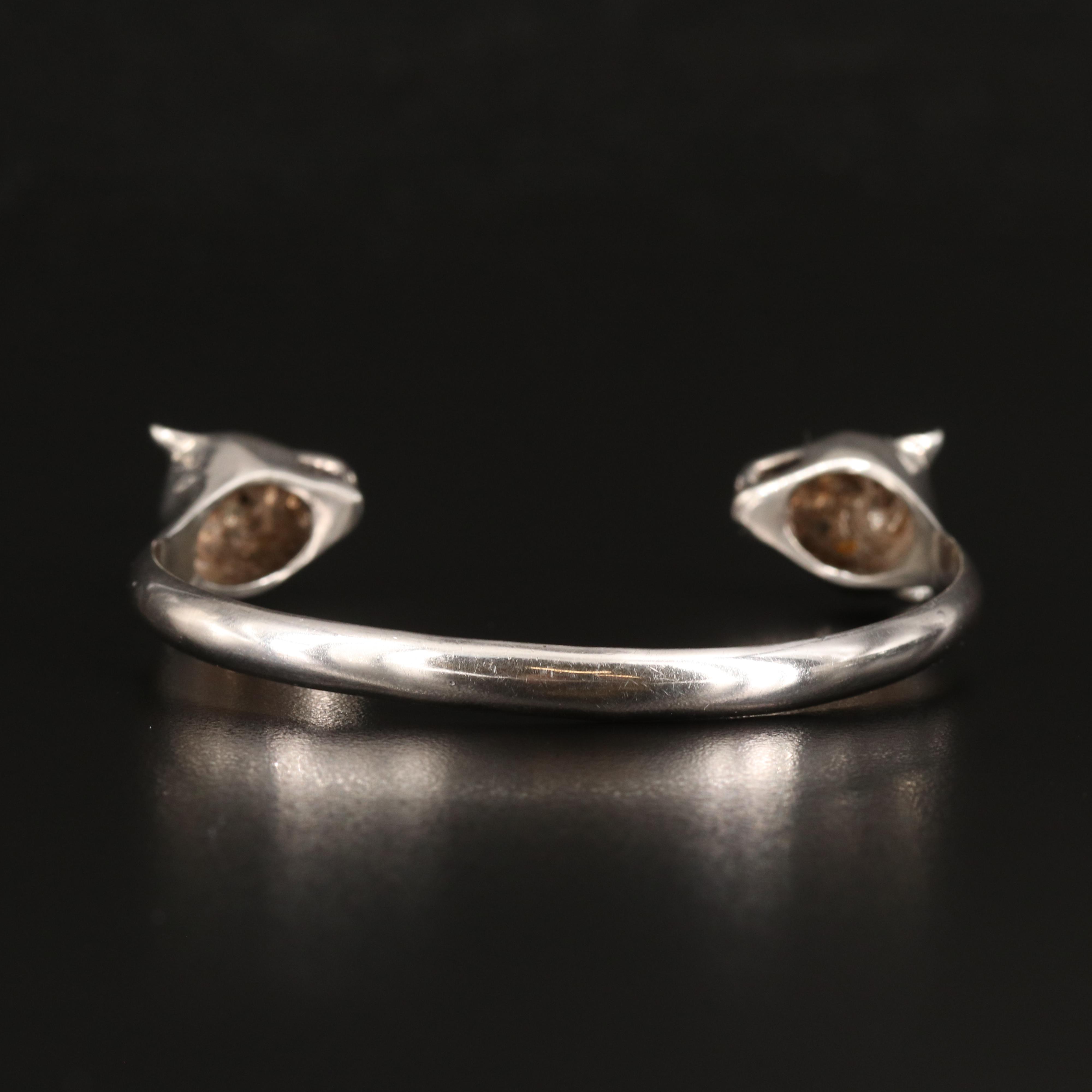 Mexican Sterling Jaguar Torque Cuff