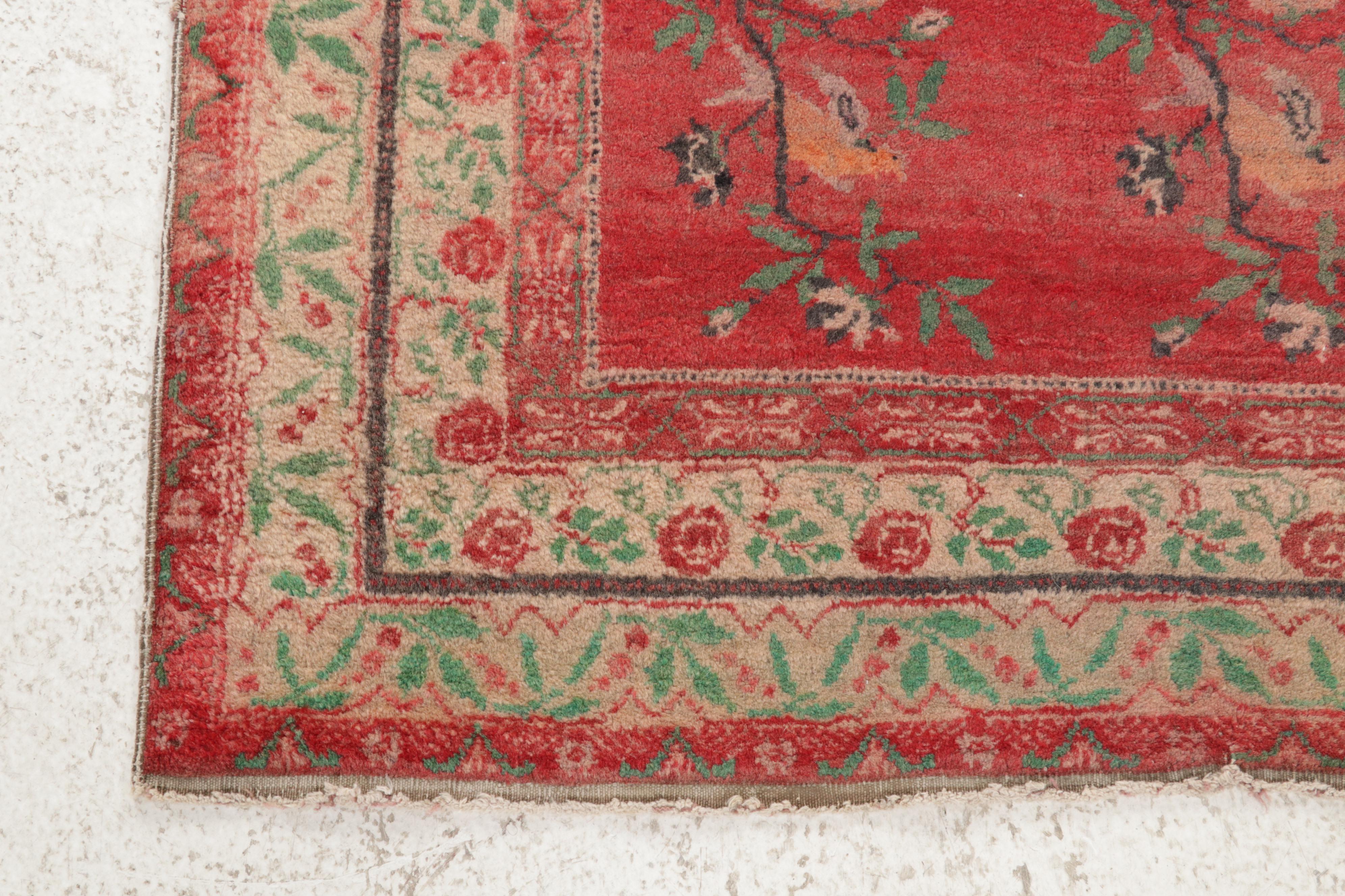 2'9 x 4'10 Hand-Knotted Antique Bulgarian Rug, 1920s