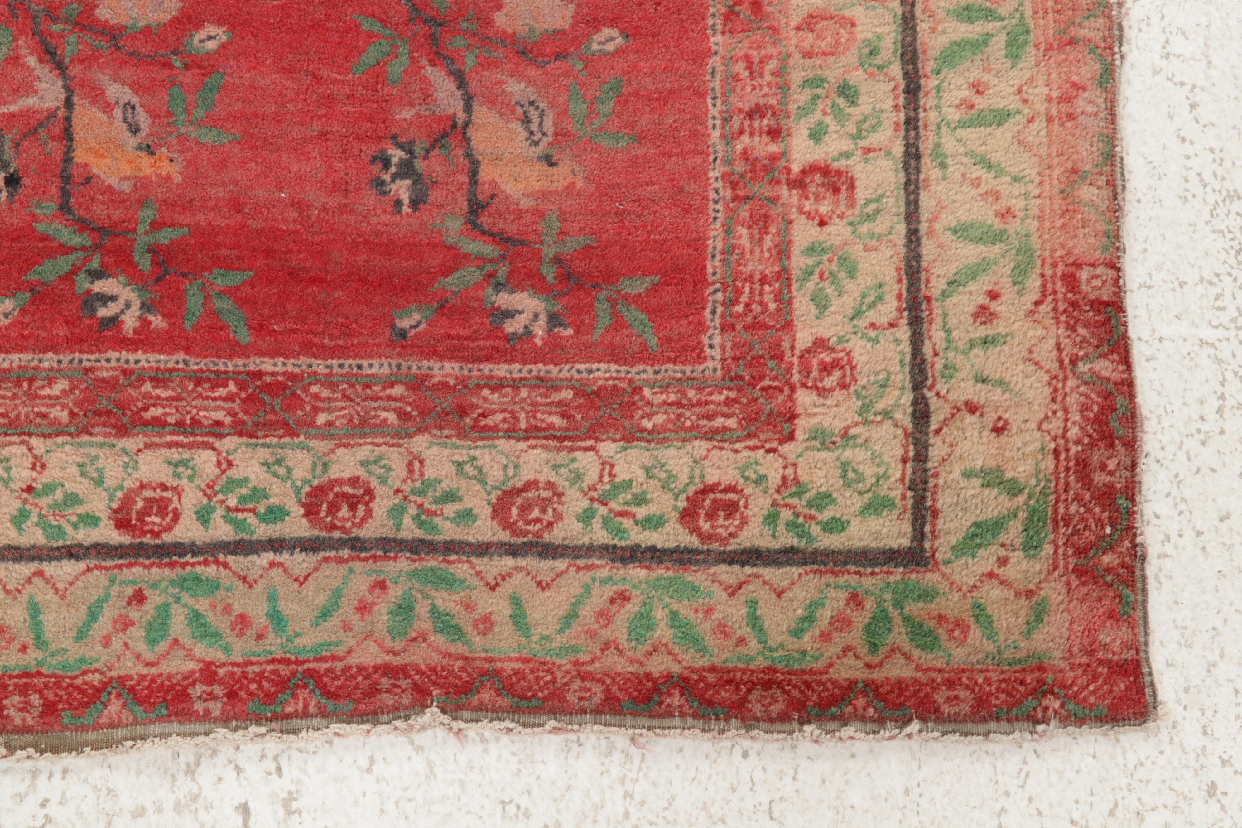 2'9 x 4'10 Hand-Knotted Antique Bulgarian Rug, 1920s