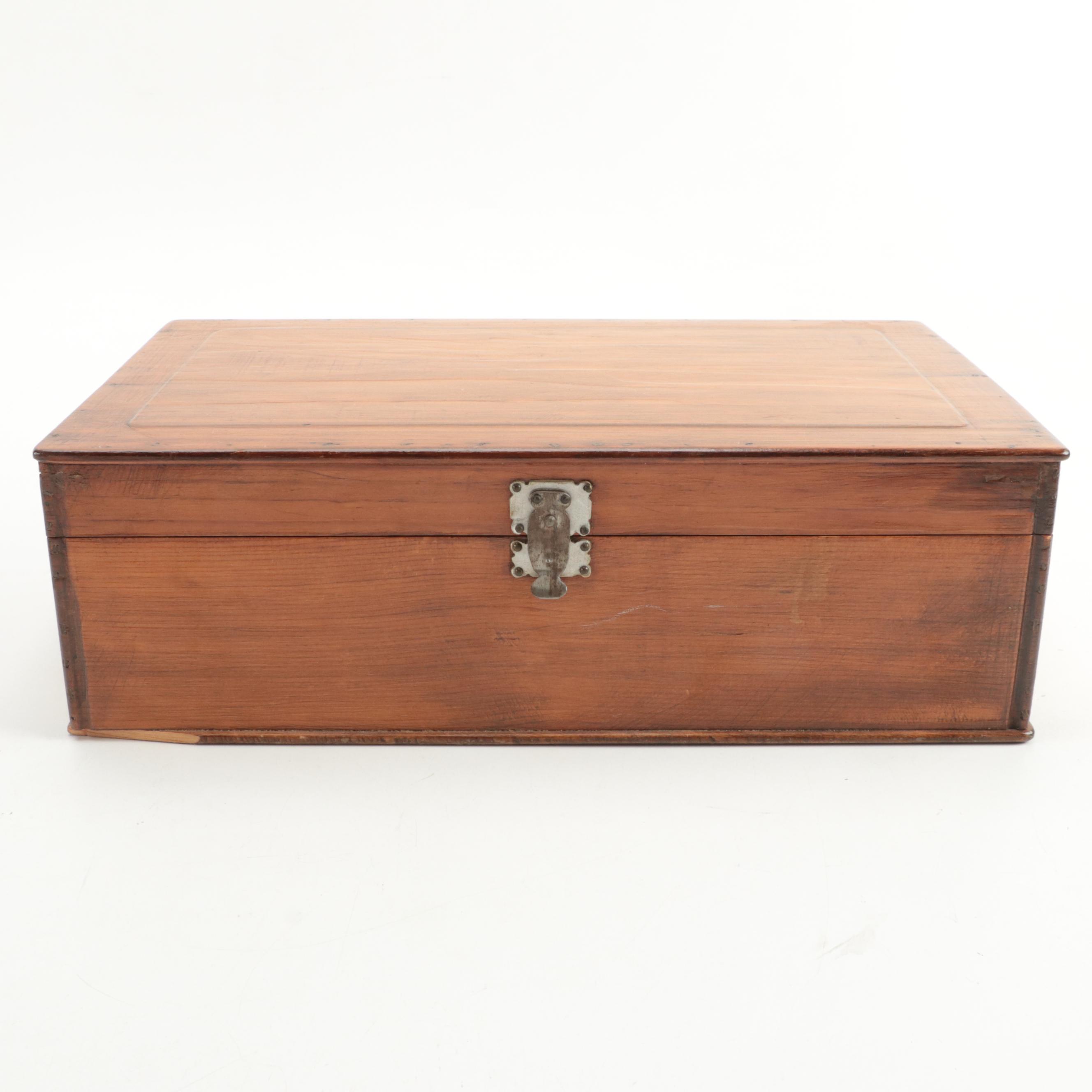 Walnut Sewing Box, Late 19th/Early 20th Century